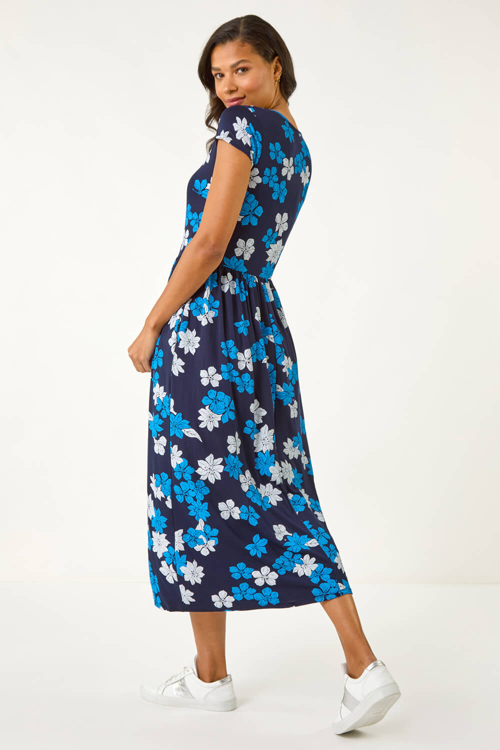 Clay Floral Print Dress w/ Pockets main image 1