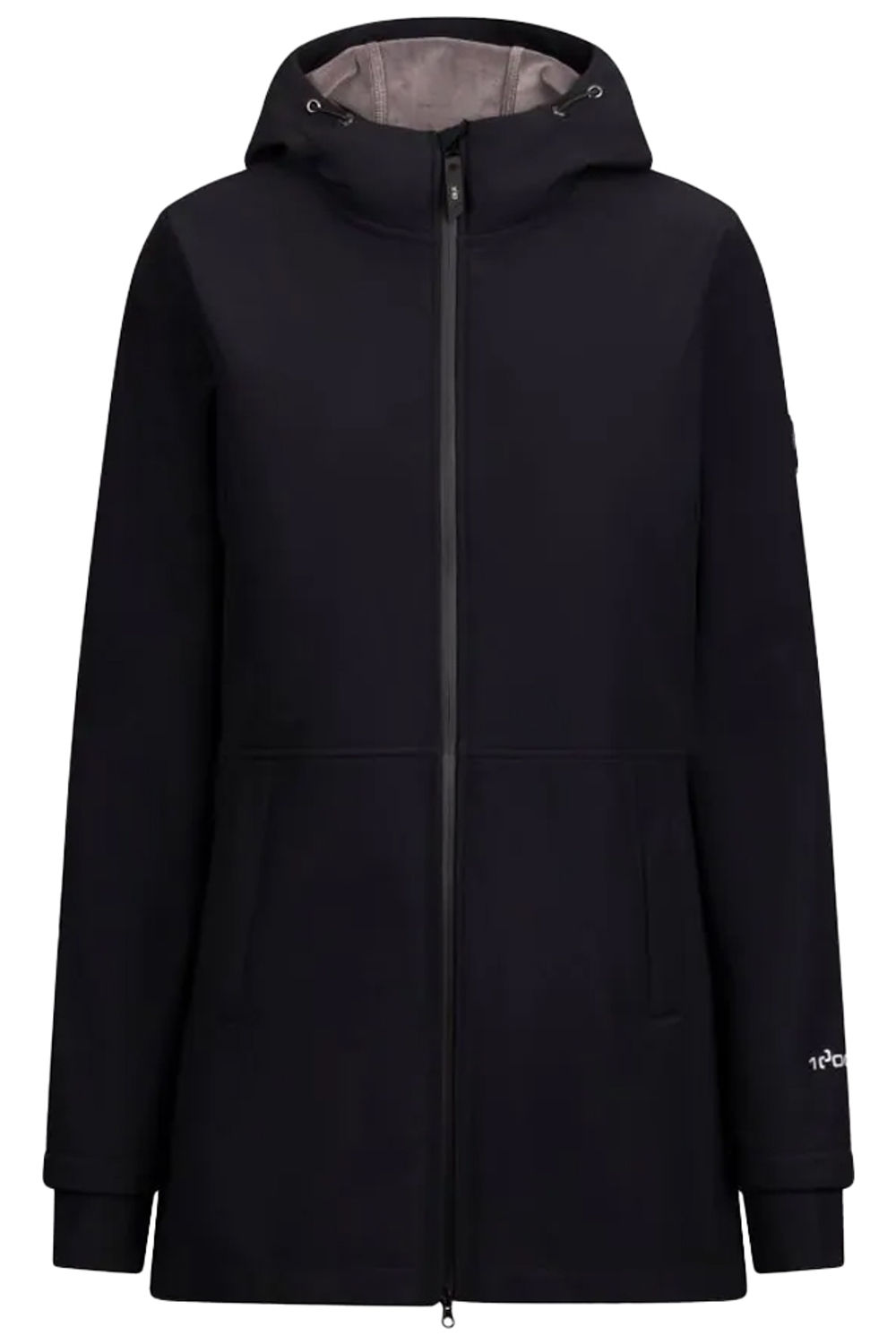 Black Priya Long Length Soft Shell Jacket, Image 1 of 2