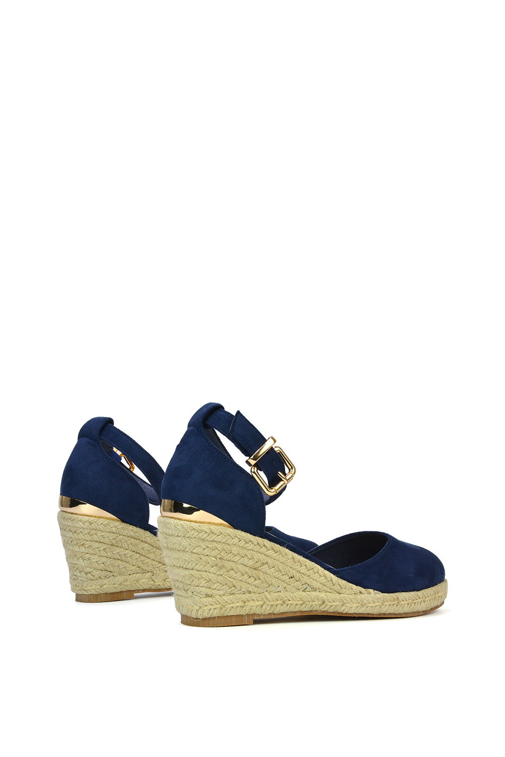 Navy 'Forest' Closed Toe Espadrille Wedge Heel Sandals, Image 5 of 5