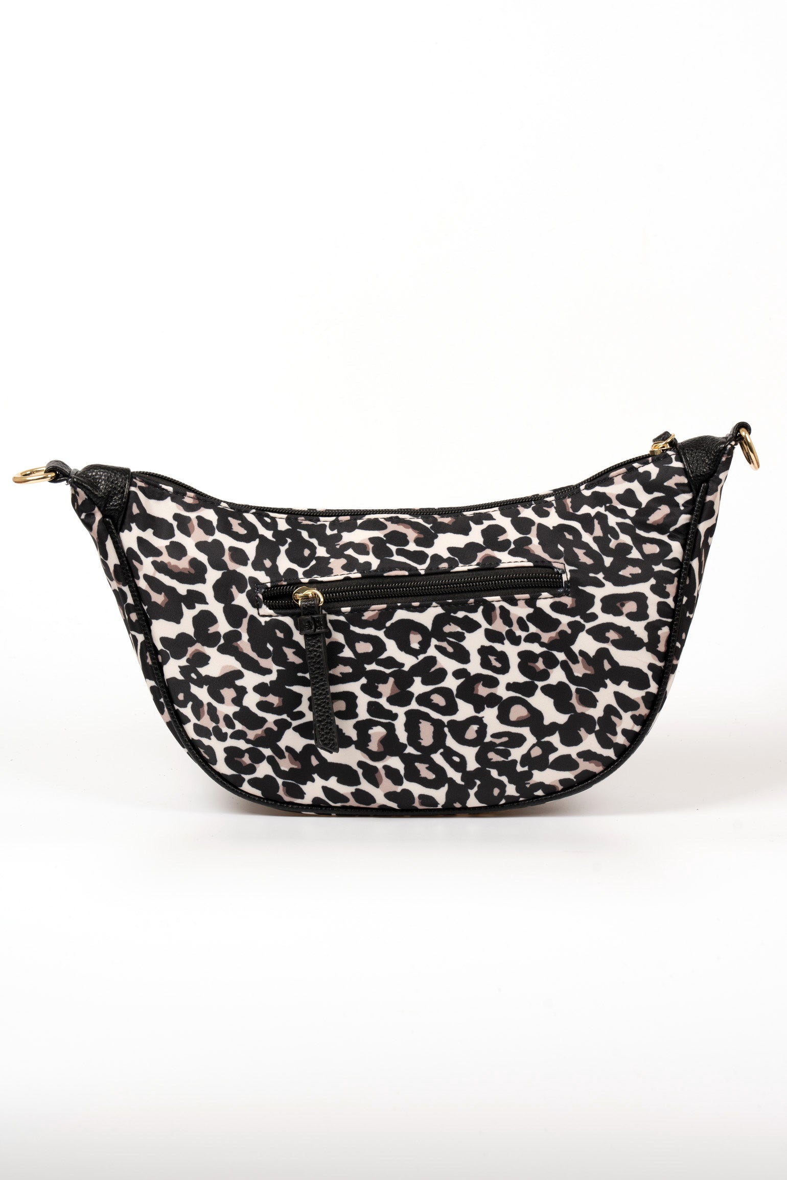 Cream Leopard Half Moon Crossbody Bag, Image 2 of 2