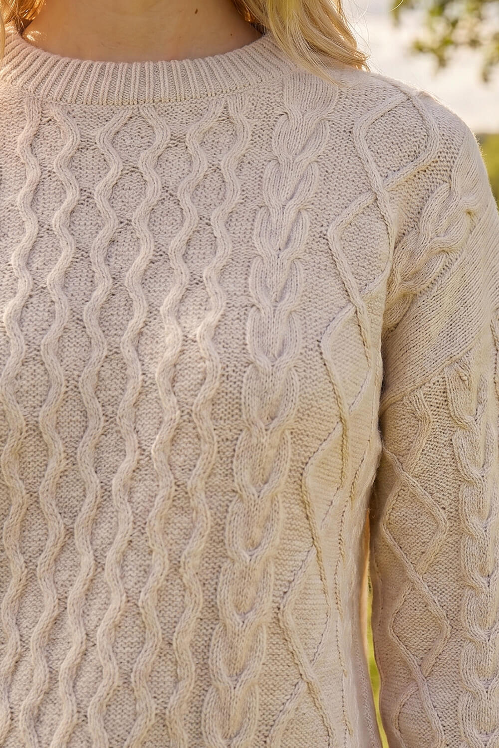 Ivory Cable Knit Jumper, Image 5 of 4