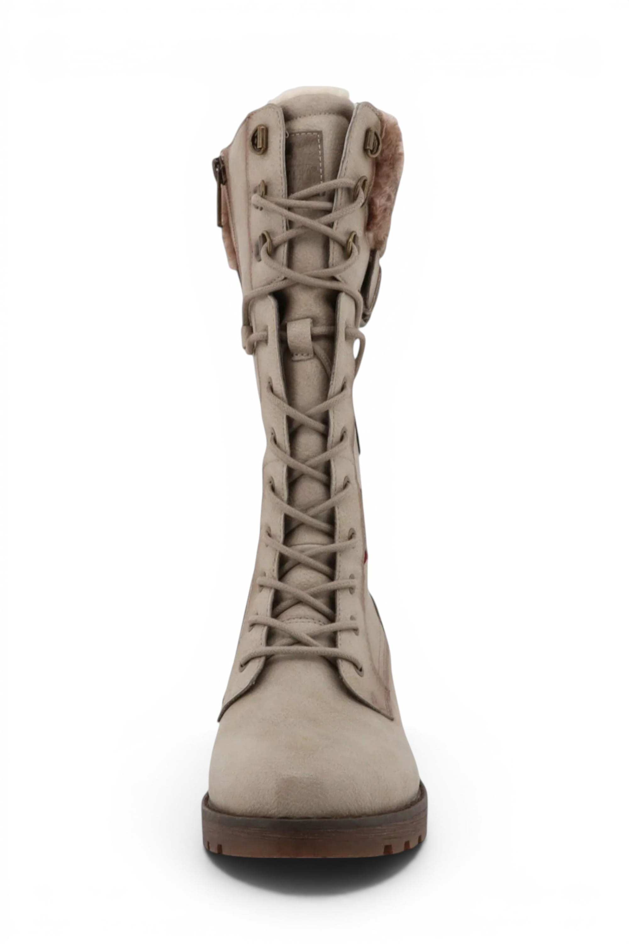 White Womens Mid-Calf Winter Boots-M0082003, Image 4 of 7