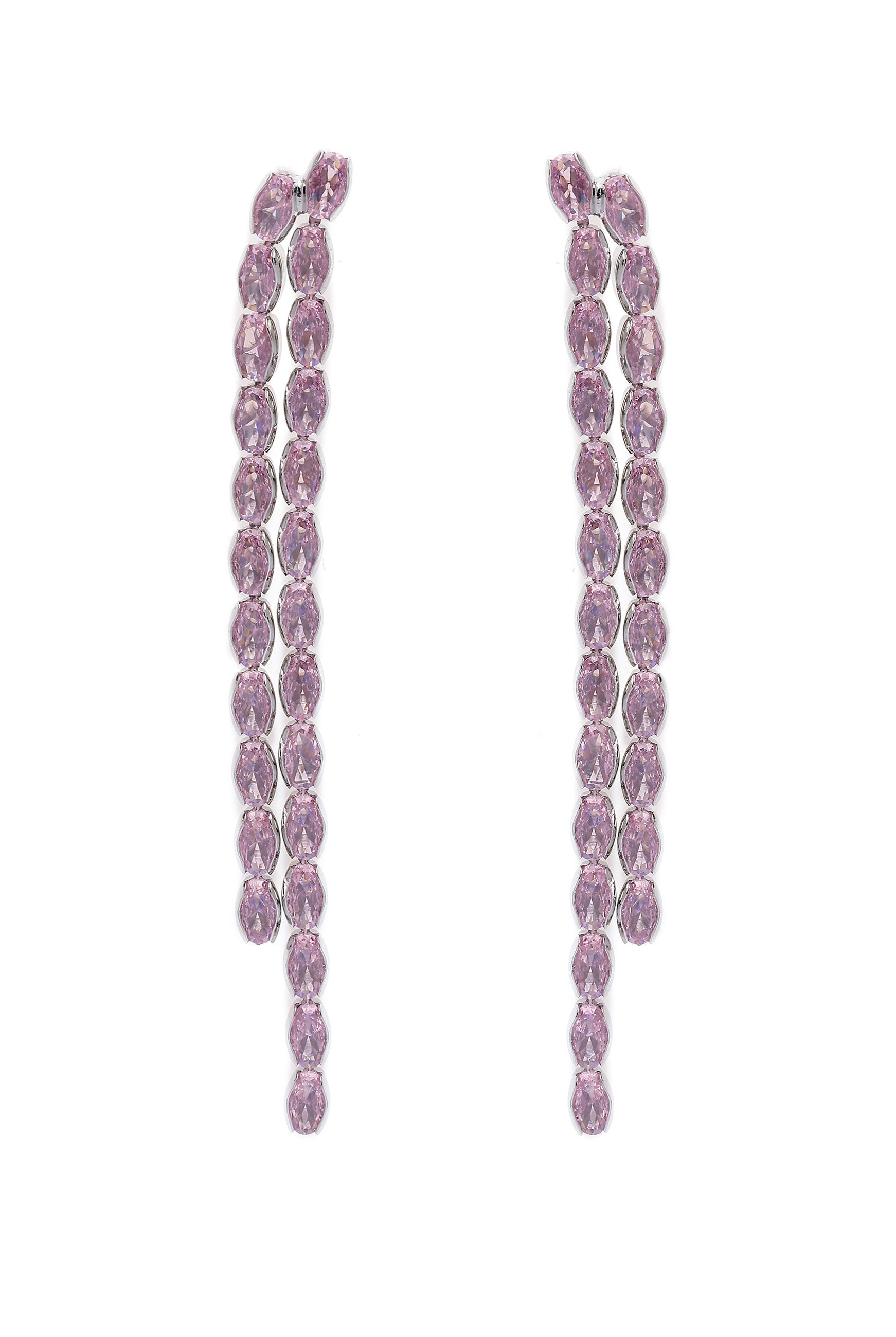 Pink Light Pink Double Long Earrings
