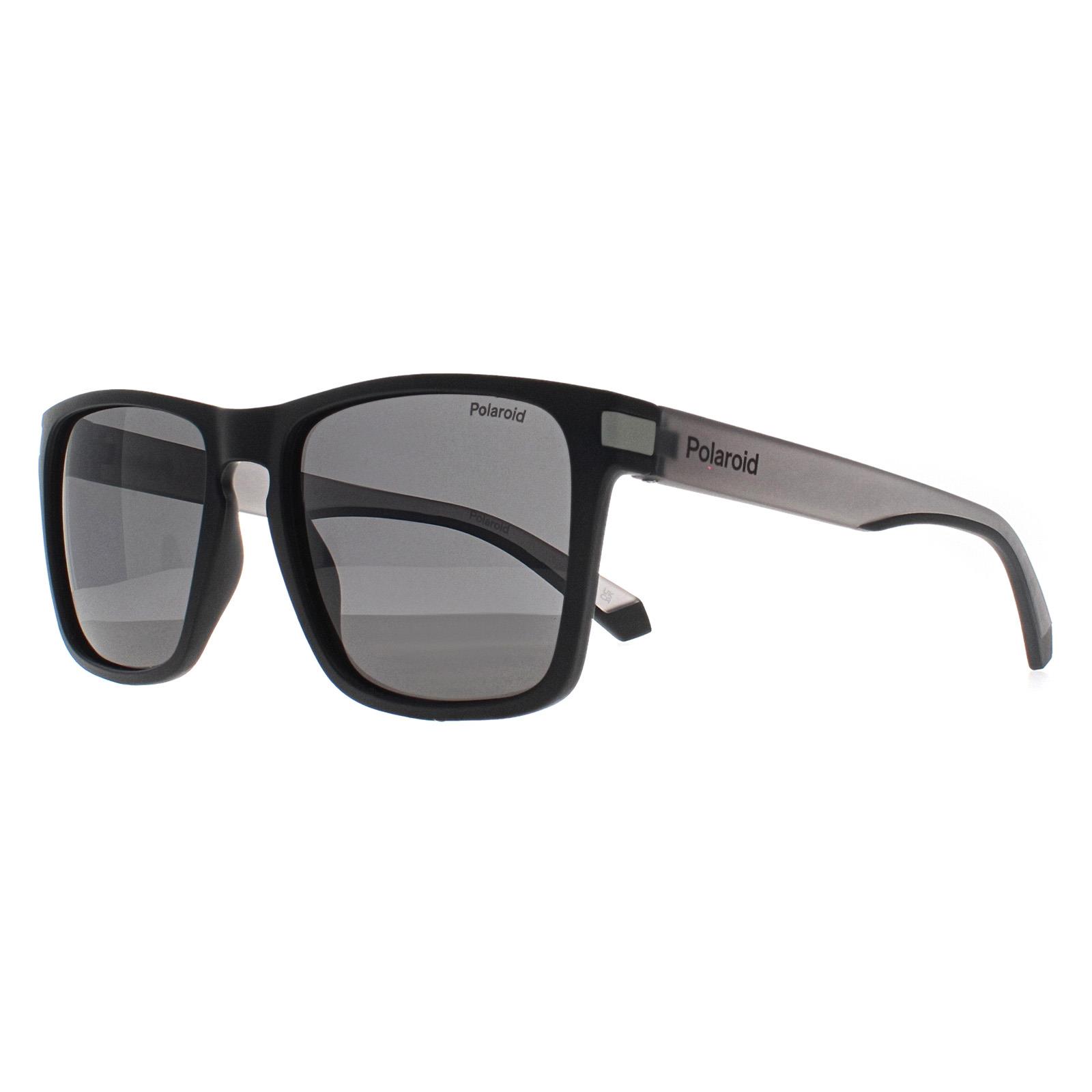 Black Polaroid Black Rectangle Matte Black Grey Grey Polarized PLD 2139/S, Image 2 of 4