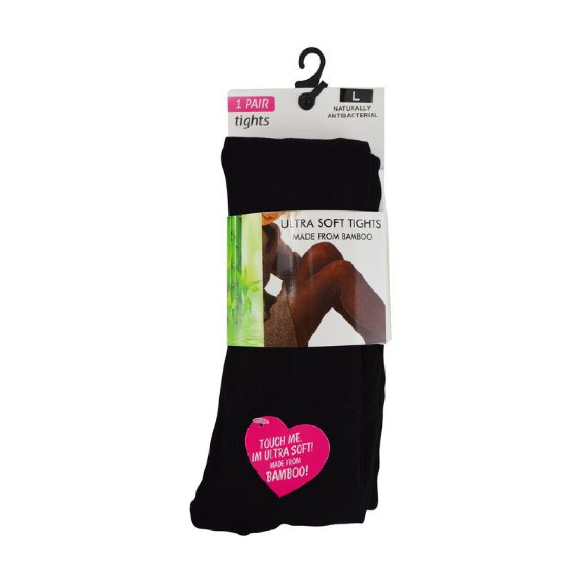 Black Soft Breathable Bamboo Tights, Image 3 of 3