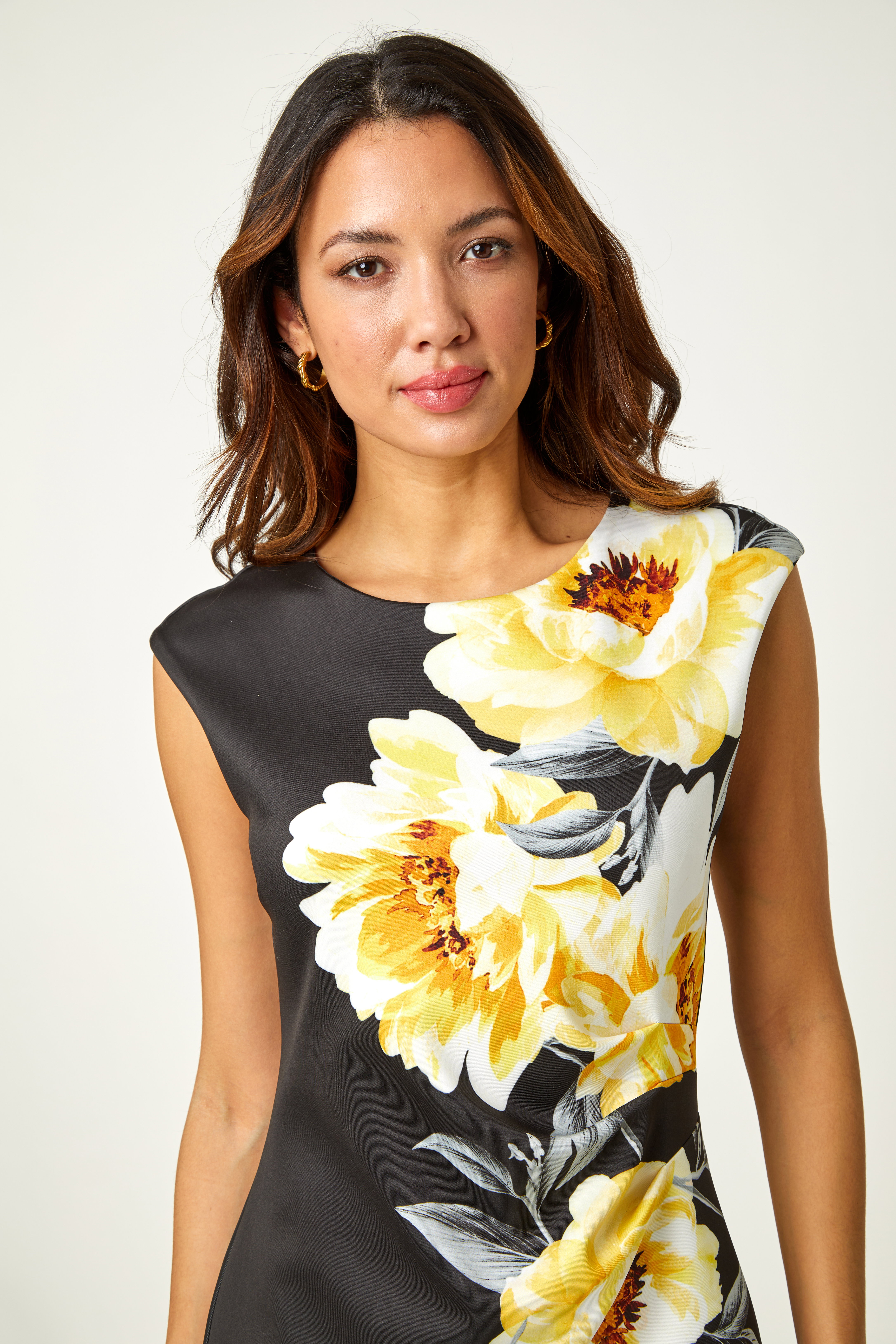 zip dress black Zip Front Short Sleeve Mini Dress Black Tea leaf / M