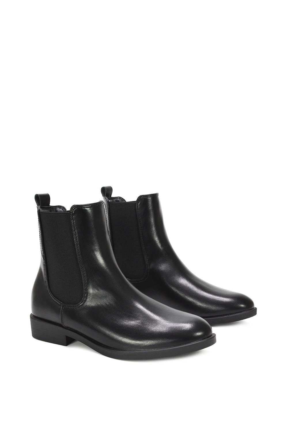 Black XY LONDON Black 'Nala' Chelsea Flatform Ankle Boots Pull On, Image 5 of 7