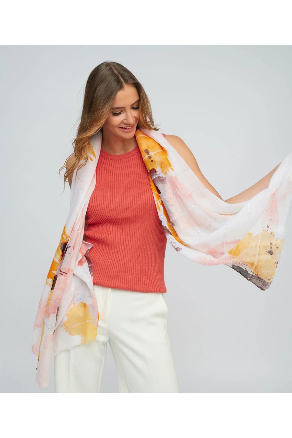 Light Pink Lilia - Watercolour Print Scarf - Blush Pink, Image 1 of 1