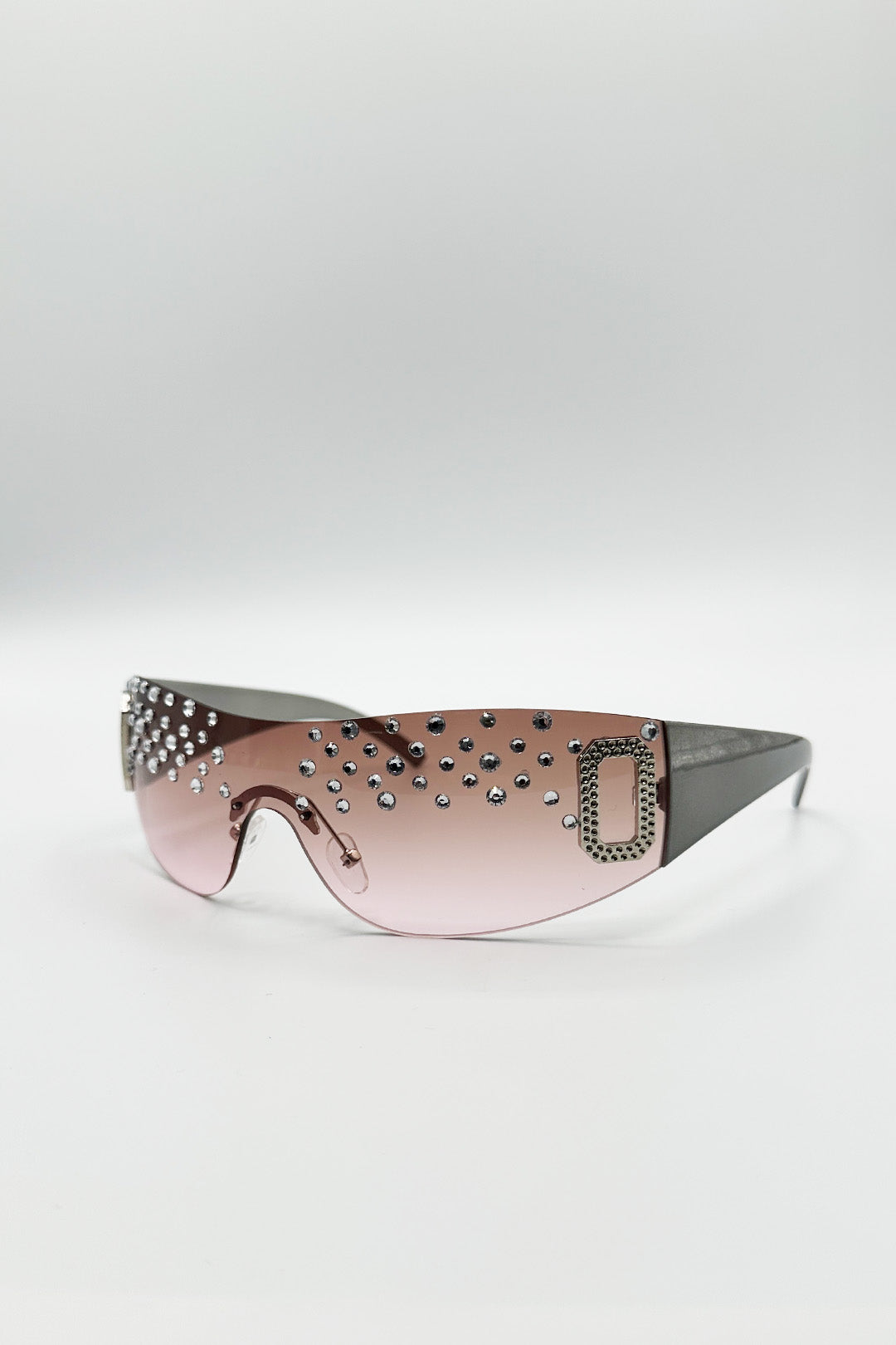 Pink Racer Diamante Sunglasses, Image 4 of 5