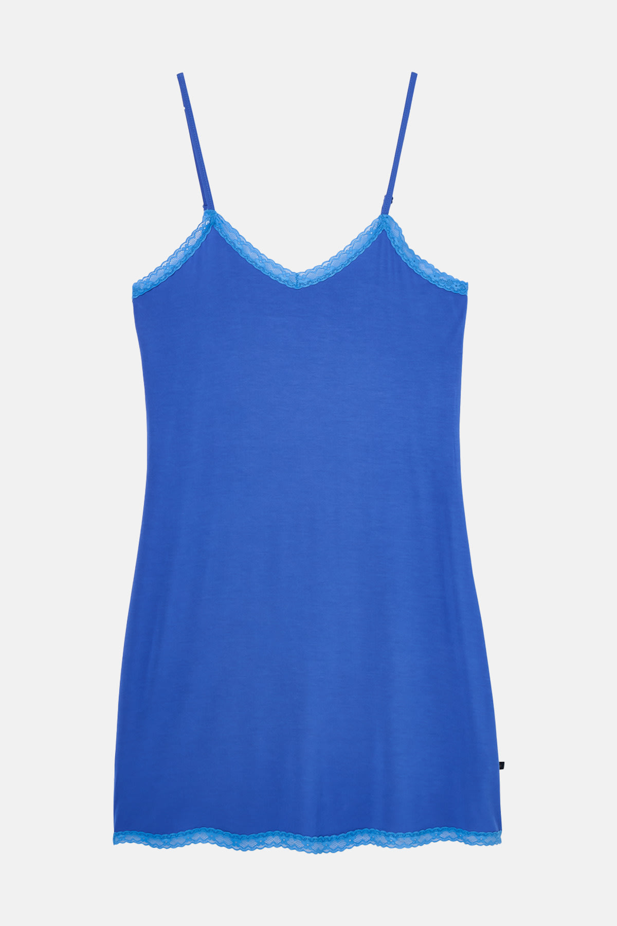 Royal Blue British Boxers Royal Blue "Ultra Blue" Bamboo Lace Strappy Nightdress, Image 4 of 4