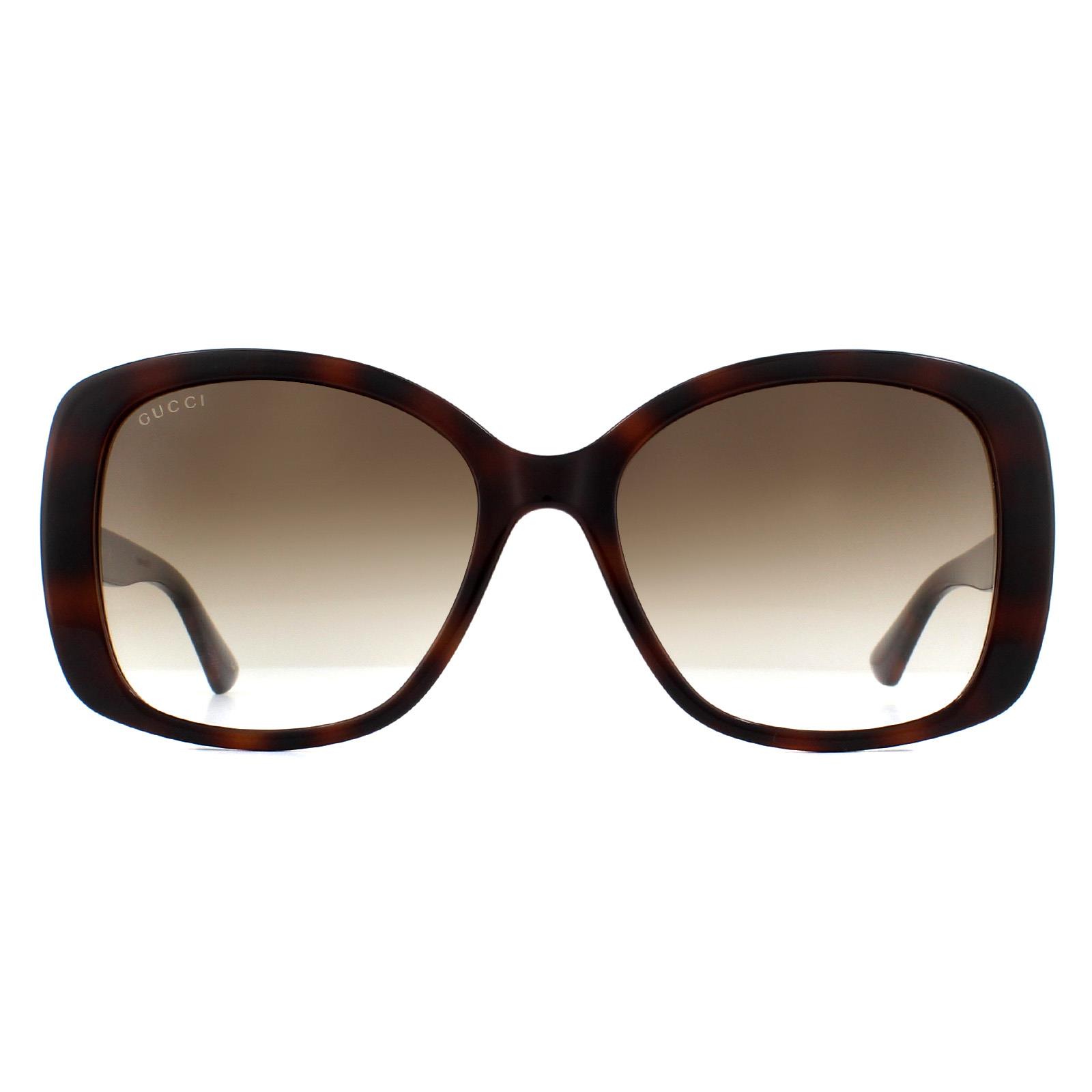 Brown Butterfly Havana Brown Gradient GG0762S Sunglasses, Image 1 of 6