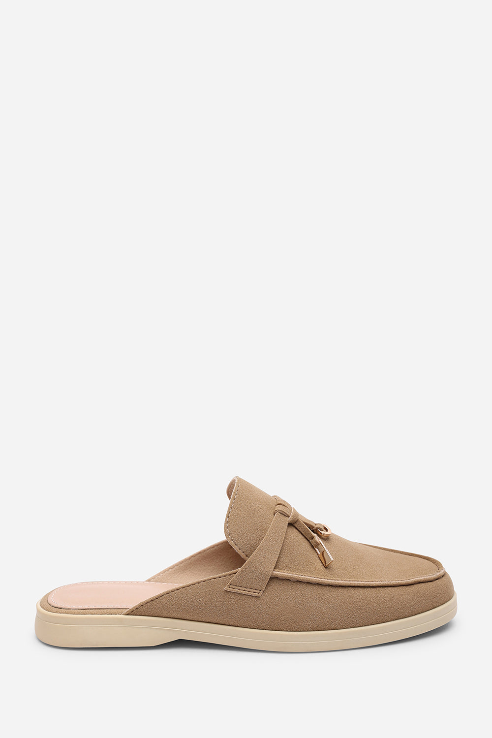 Khaki 'Twilight' Flat Slip On Loafer With Tassel Detail, Image 2 of 6