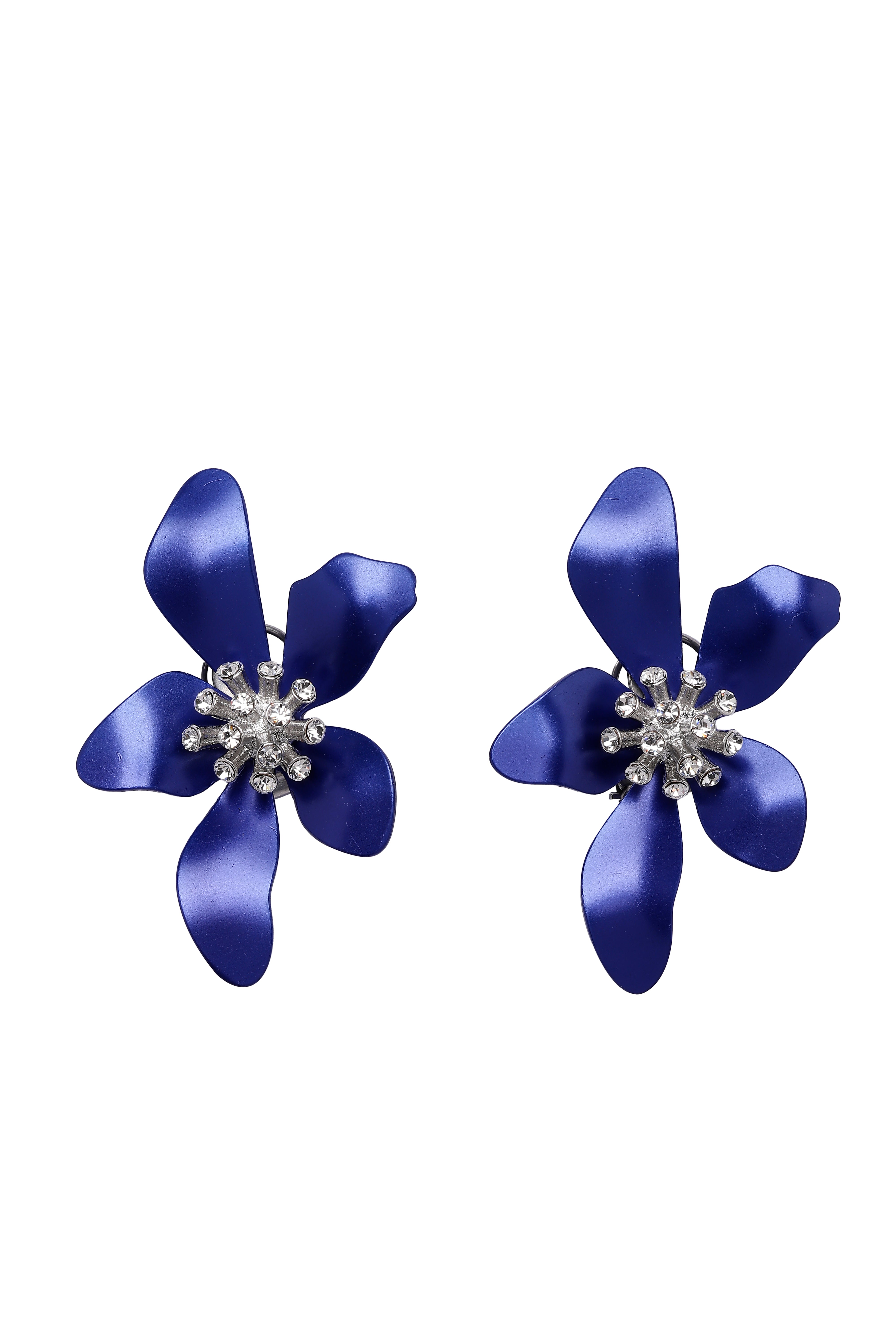 Purple Floral Stud Earrings