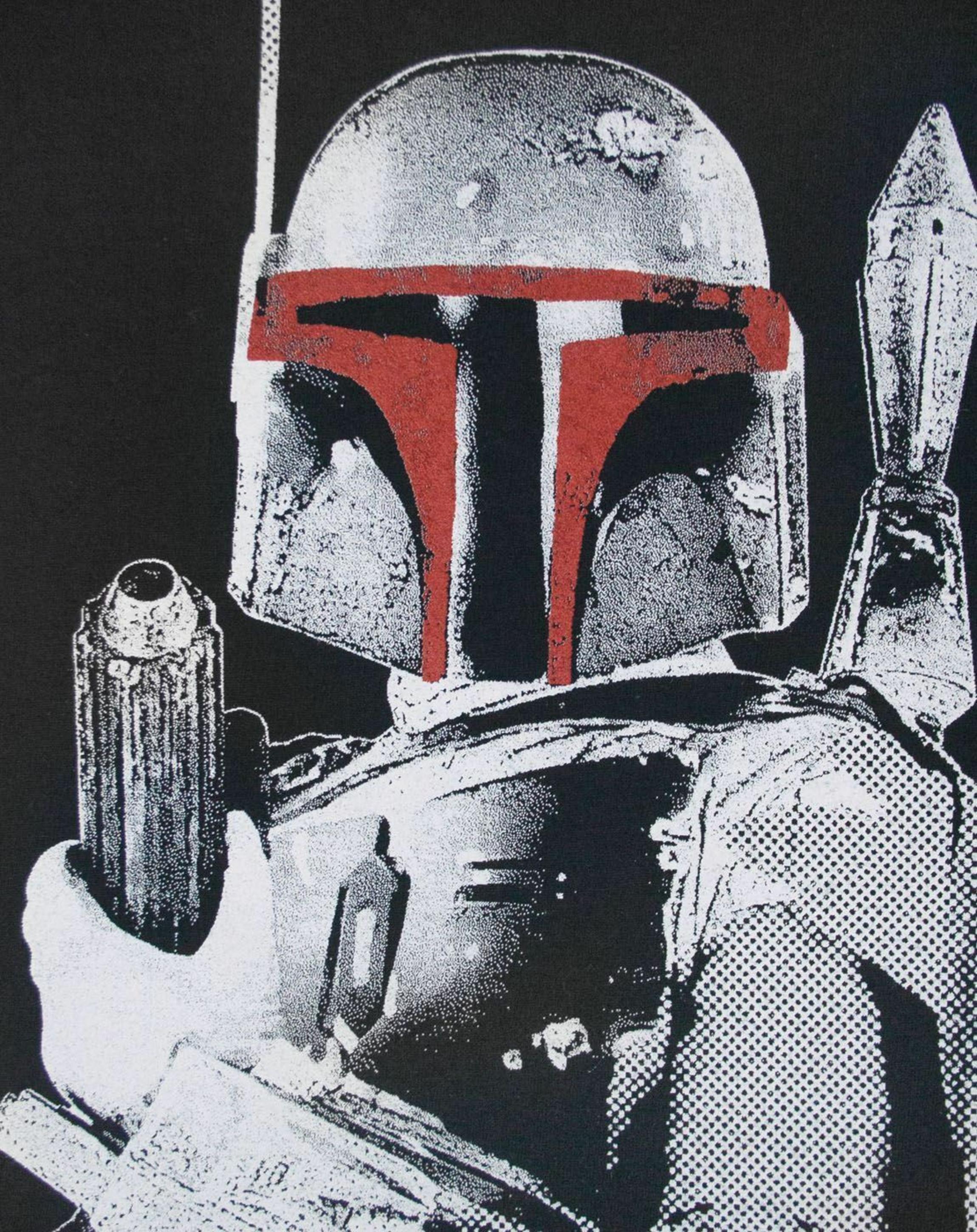 Black Star Wars Boba Fett Bounty Hunter T-Shirt, Image 2 of 4