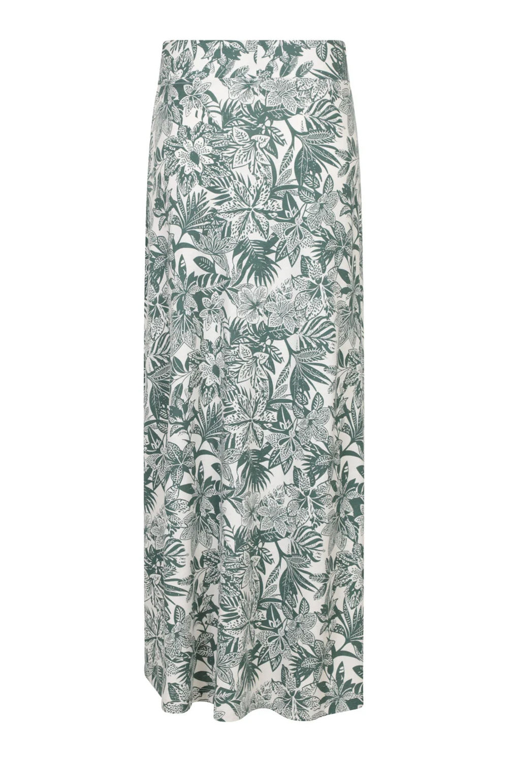 Green Shore Jersey Cotton Blend Long Skirt, Image 2 of 3