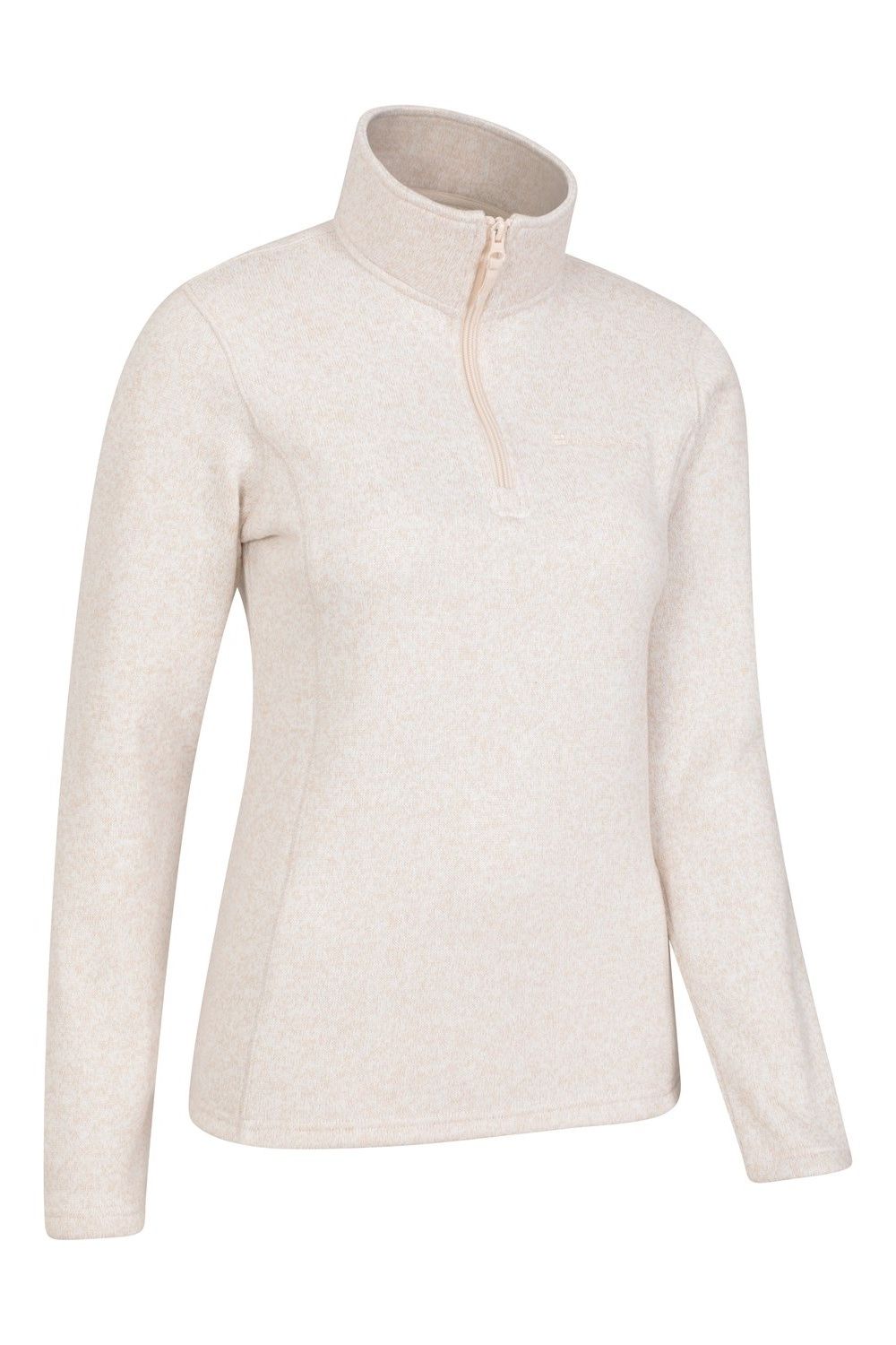 Beige Idris Half Zip Fleece Top, Image 3 of 4