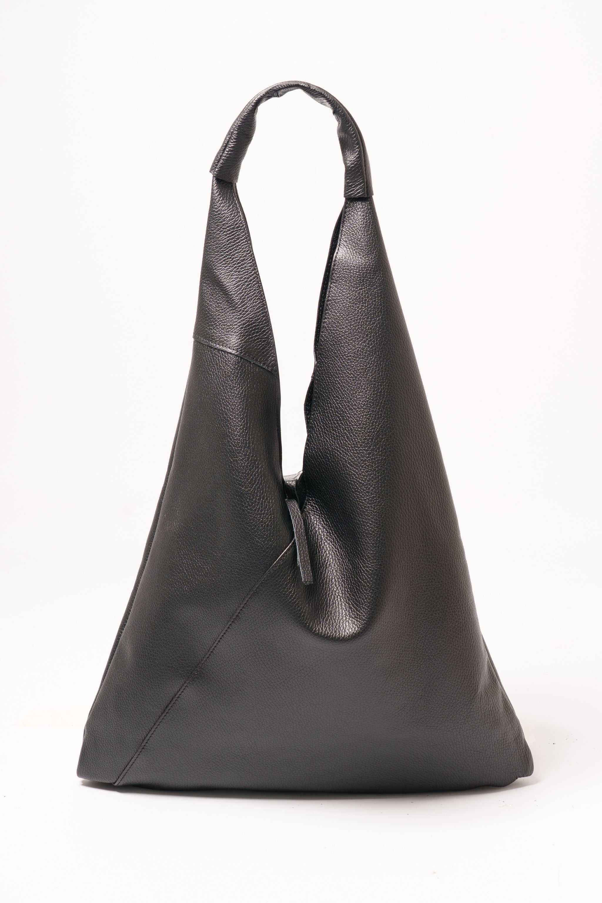 Black Italian Leather Shoulder Bag, Image 1 of 2