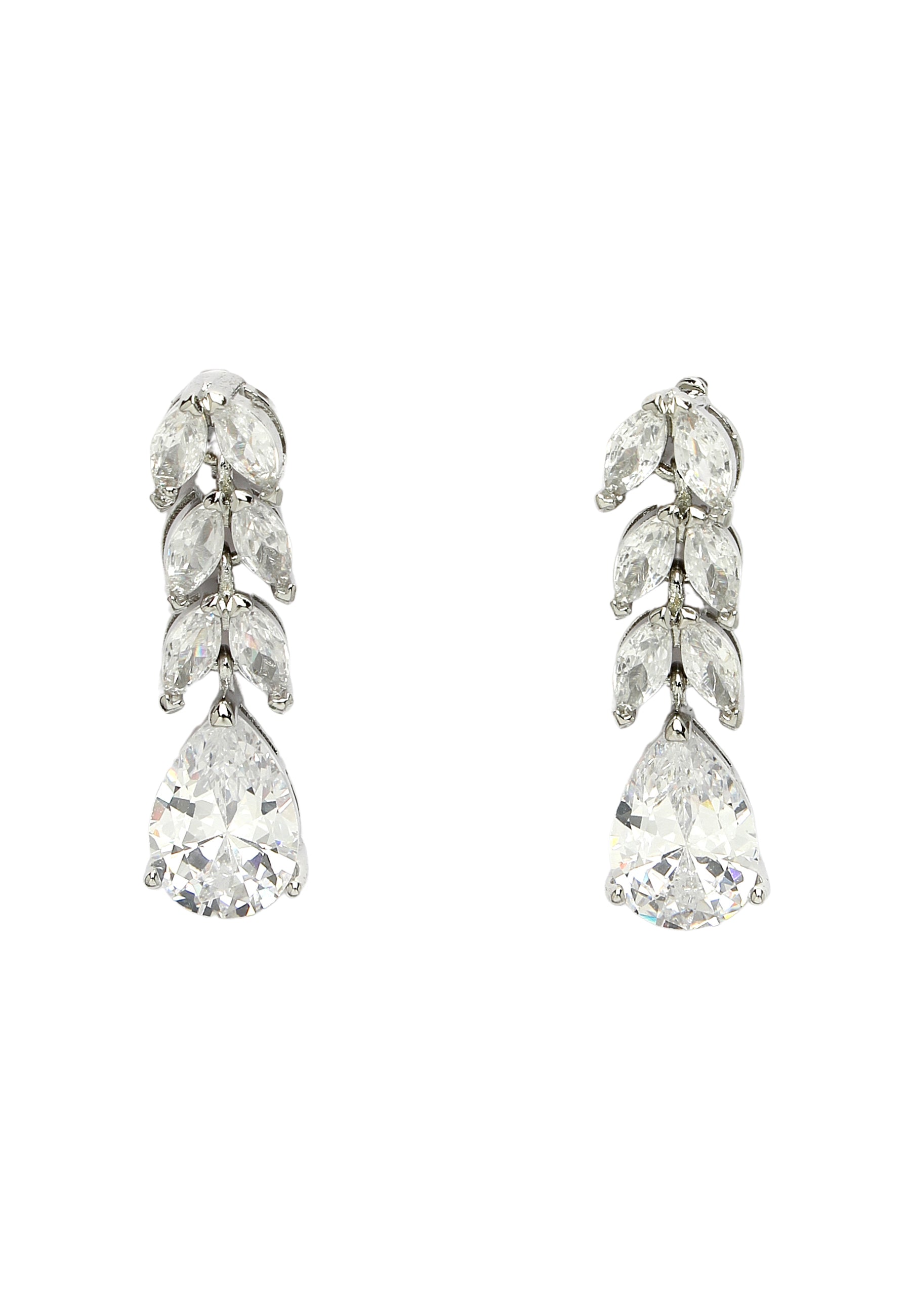 Metallic Diva Collection Leaf Drop Earrings