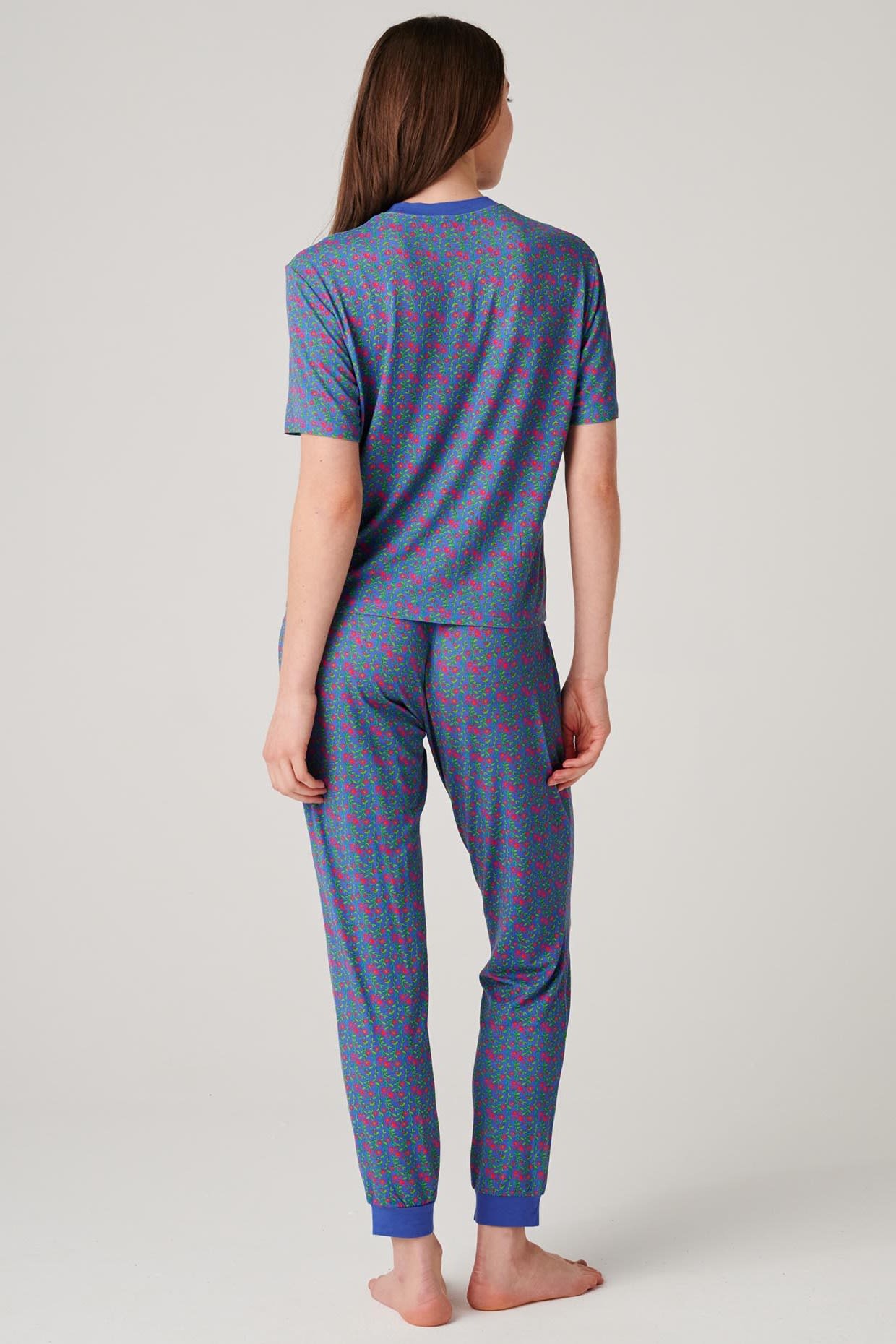 Blue "Boom Bloom!" Bamboo Pyjama Set, Image 3 of 6