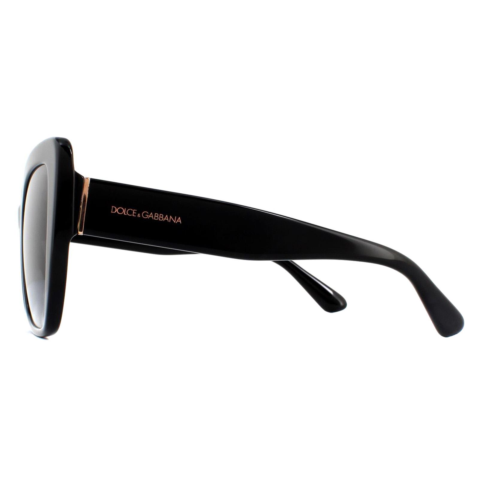 Black Dolce and Gabbana Black Cat Eye Black Grey Gradient Sunglasses, Image 3 of 6