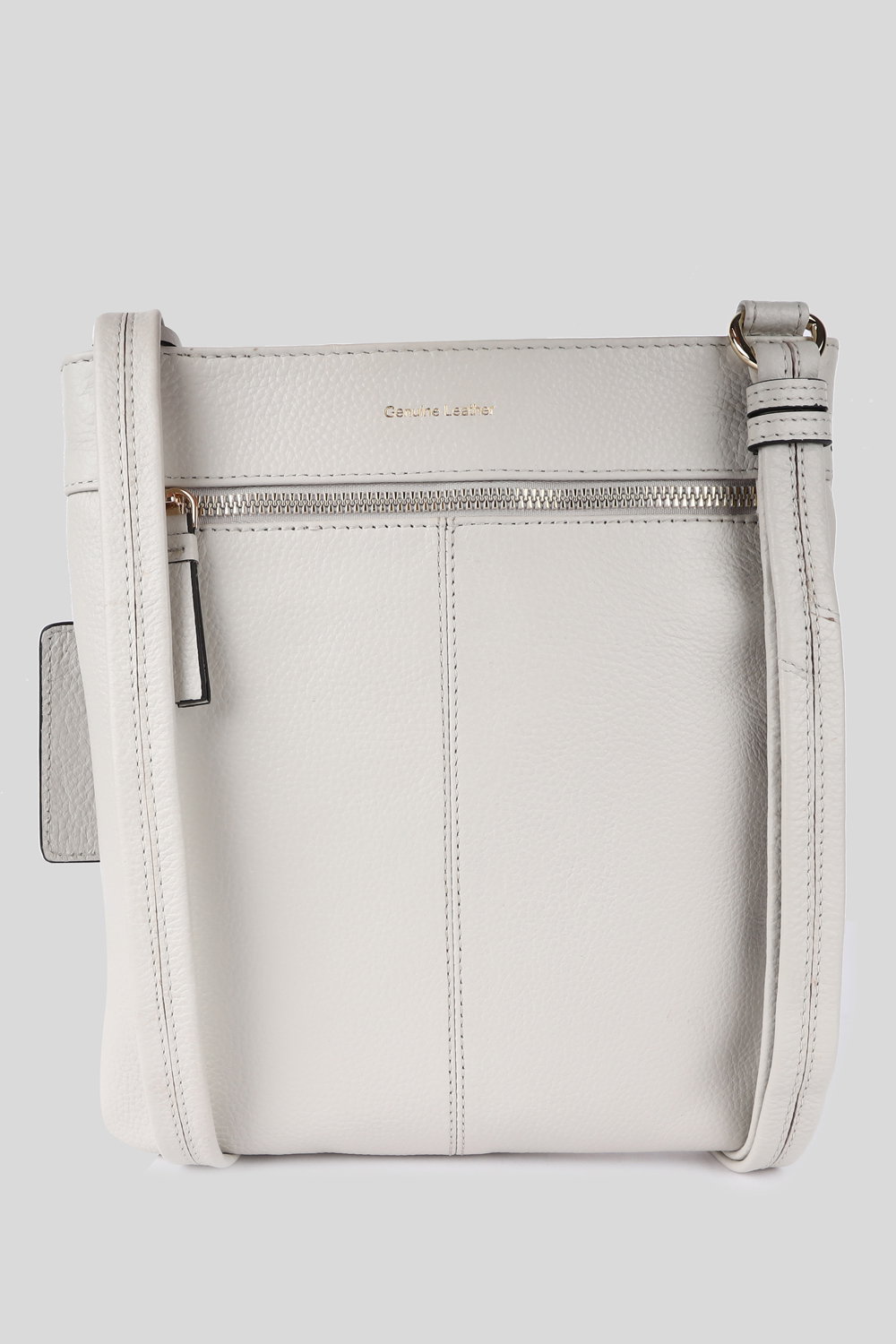 Grey 'Heaven' Real Leather Cross Body Bag, Image 3 of 4