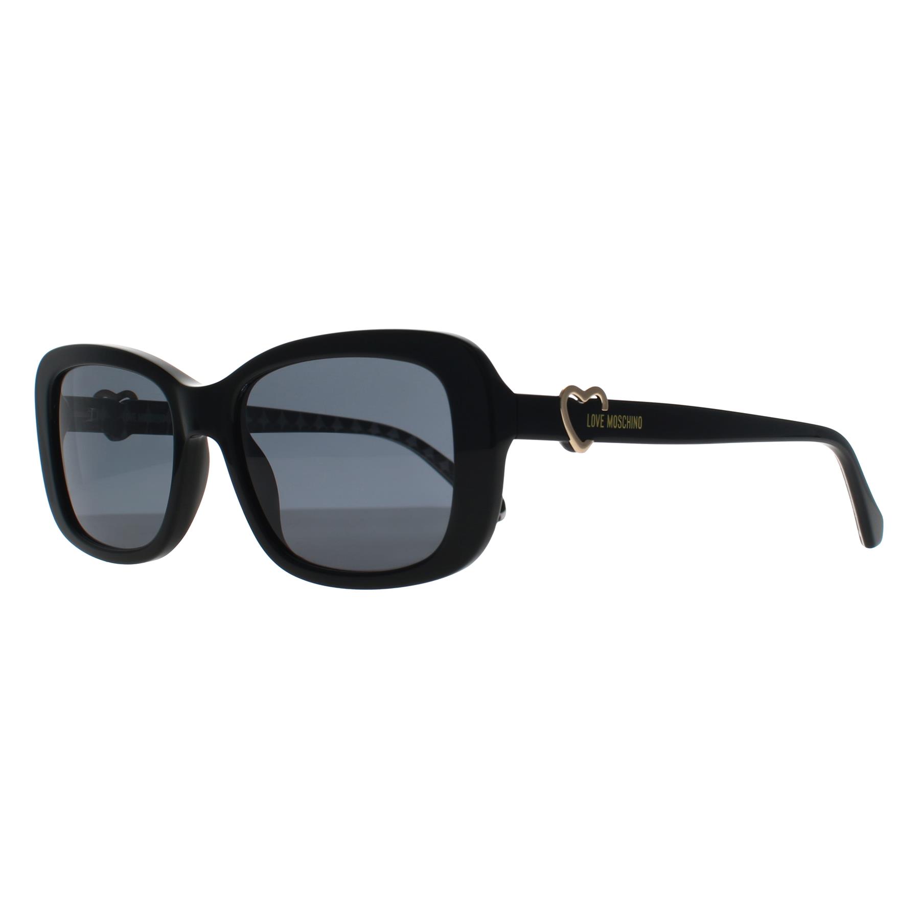 Black Moschino Black Rectangle Black Grey MOL060/S, Image 2 of 3