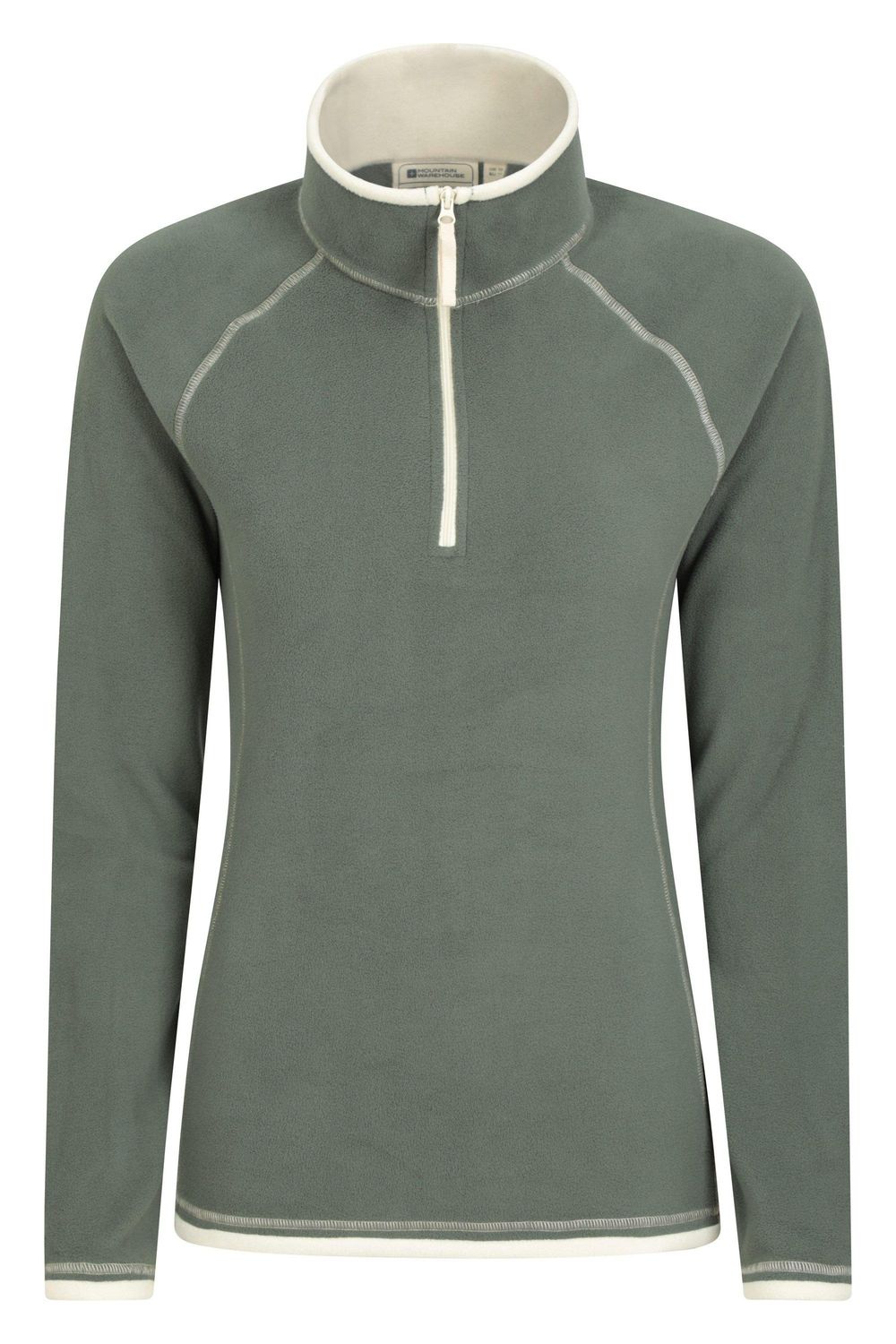 Dark Green Montana Half Zip Fleece Top, Image 1 of 5