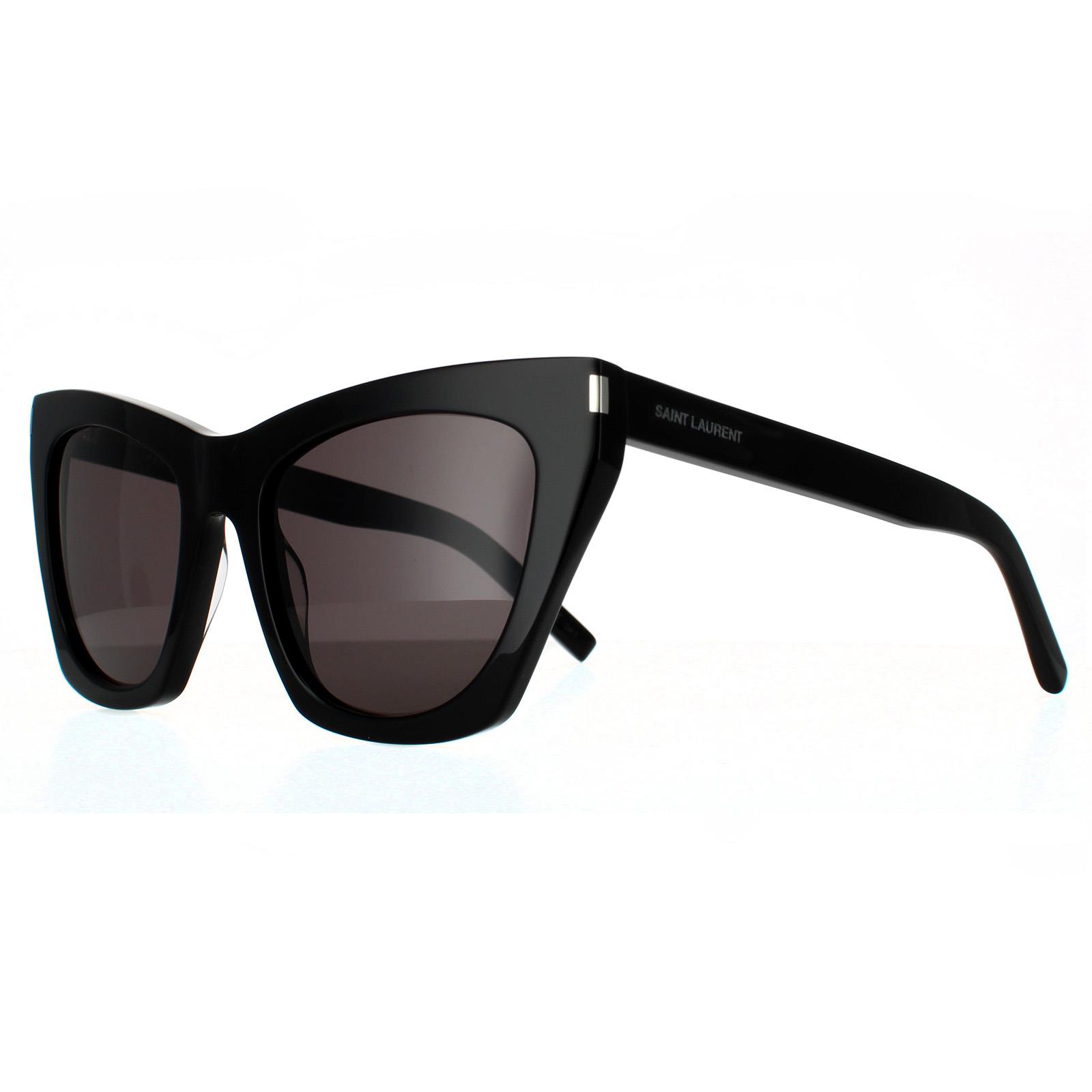 Black Cat Eye Black Grey SL 214 KATE Sunglasses, Image 2 of 6