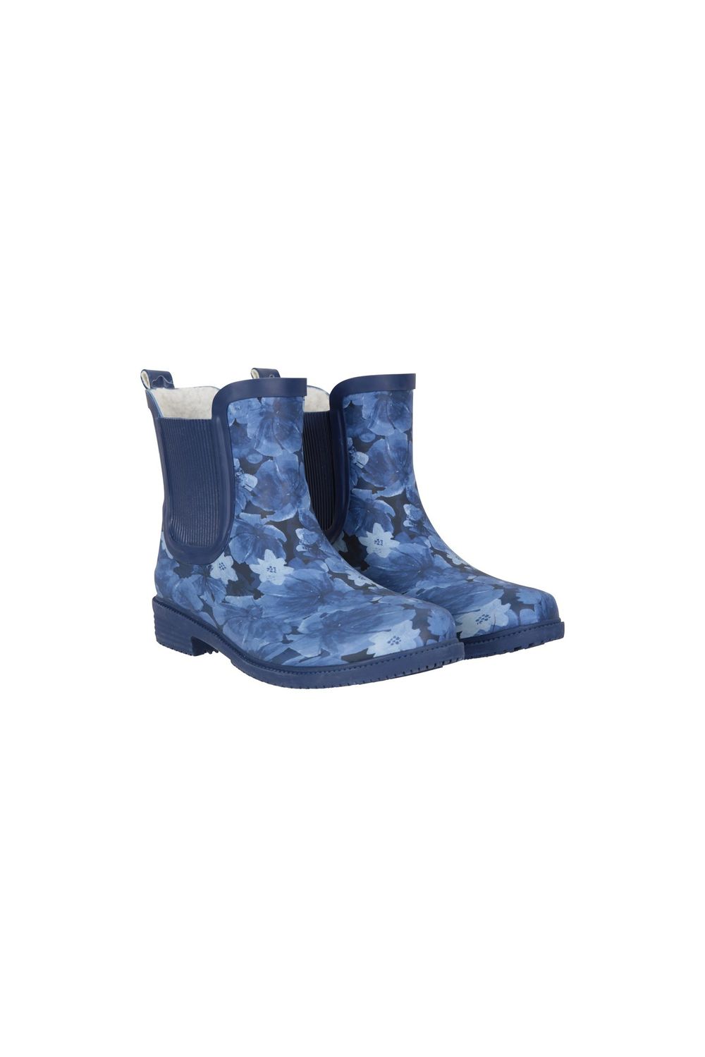 Navy Blue Floral Rubber Wellington Boots, Image 7 of 7