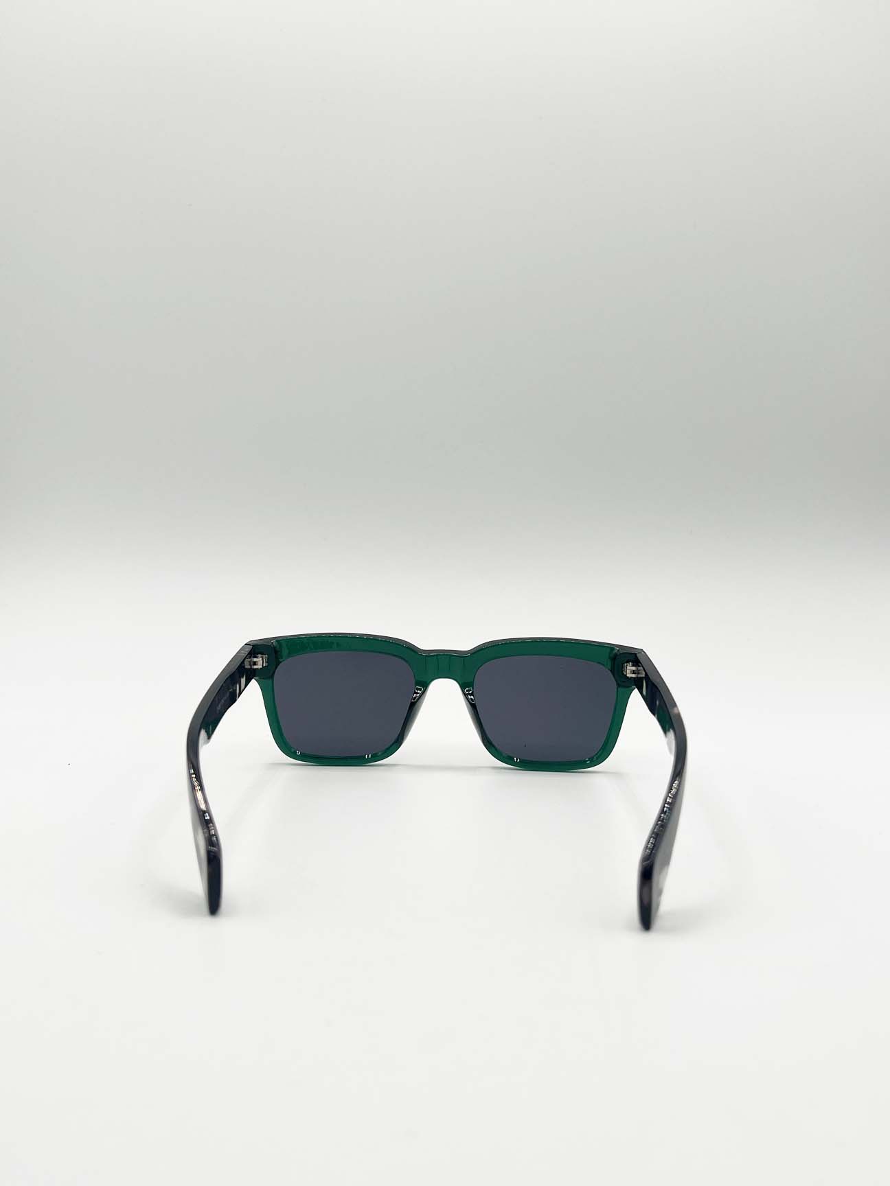 Green Square Sunglasses in Green Black, Image 5 of 5