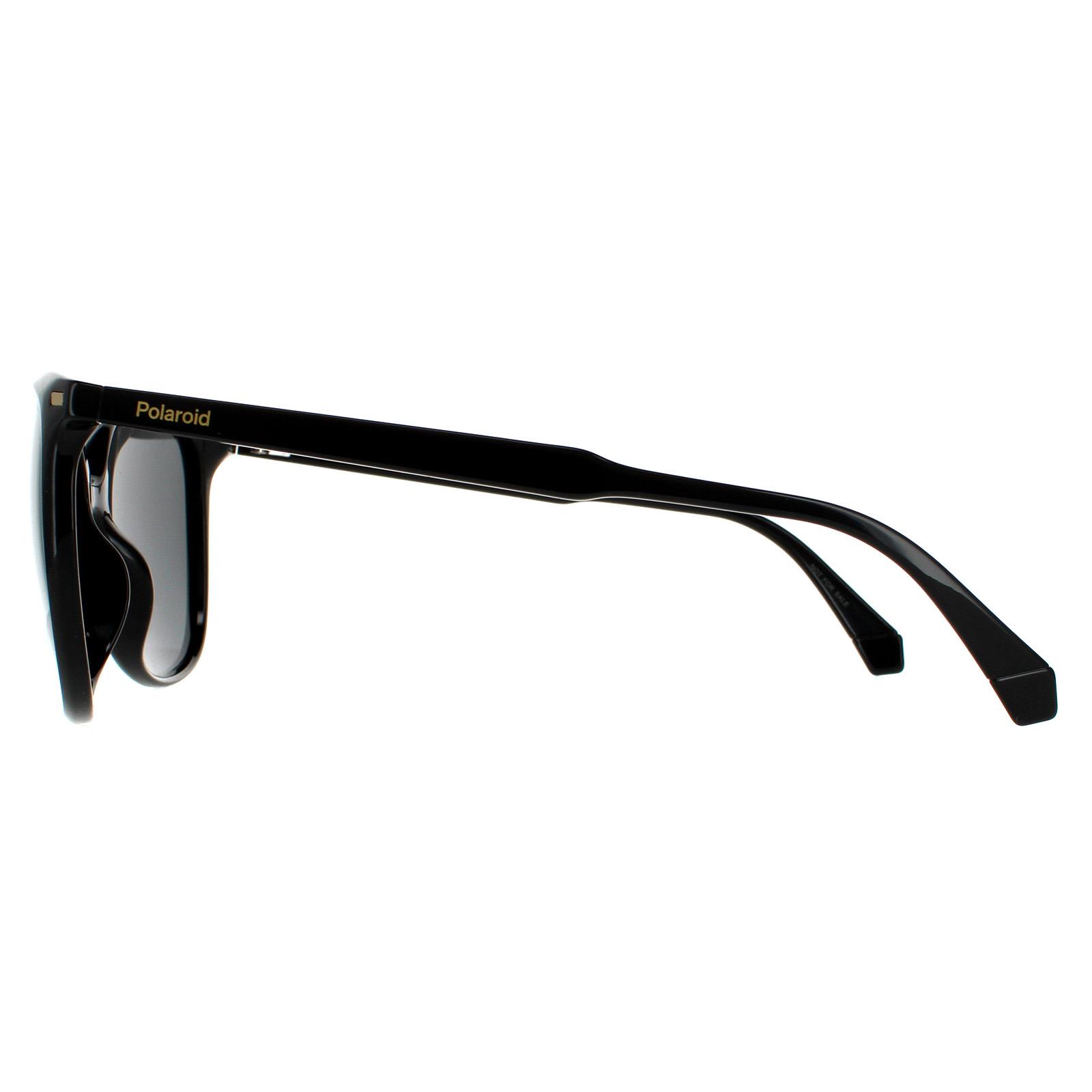 Black Cat Eye Black Grey Polarized Sunglasses, Image 3 of 4