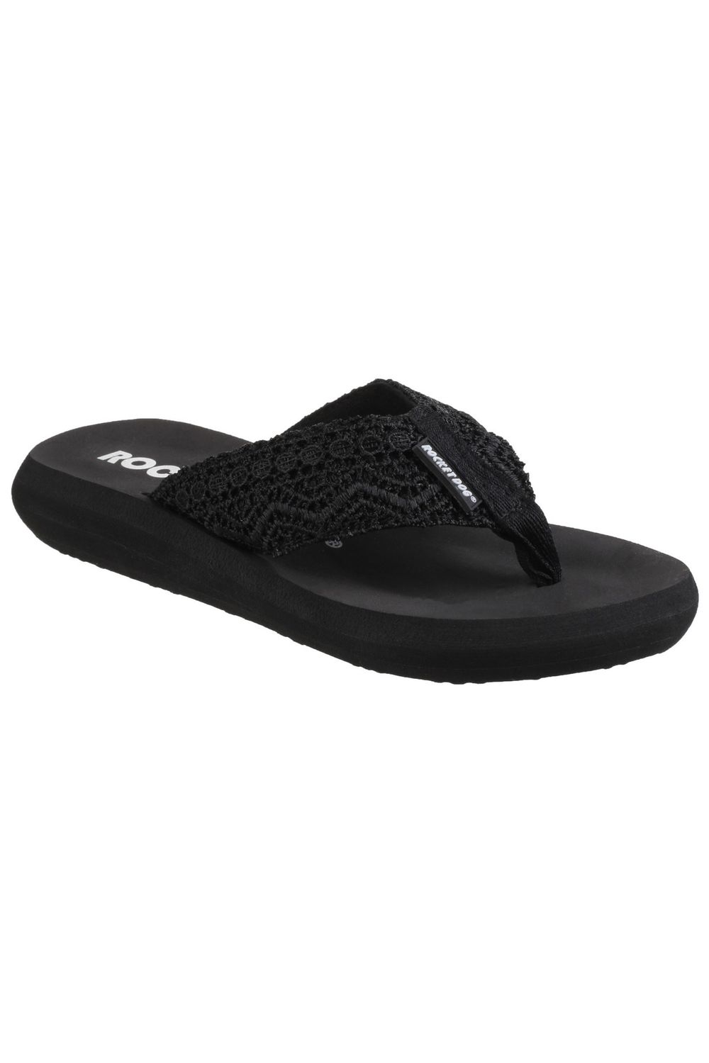 Black Spotlight Slip On Sandals, Image 1 of 2