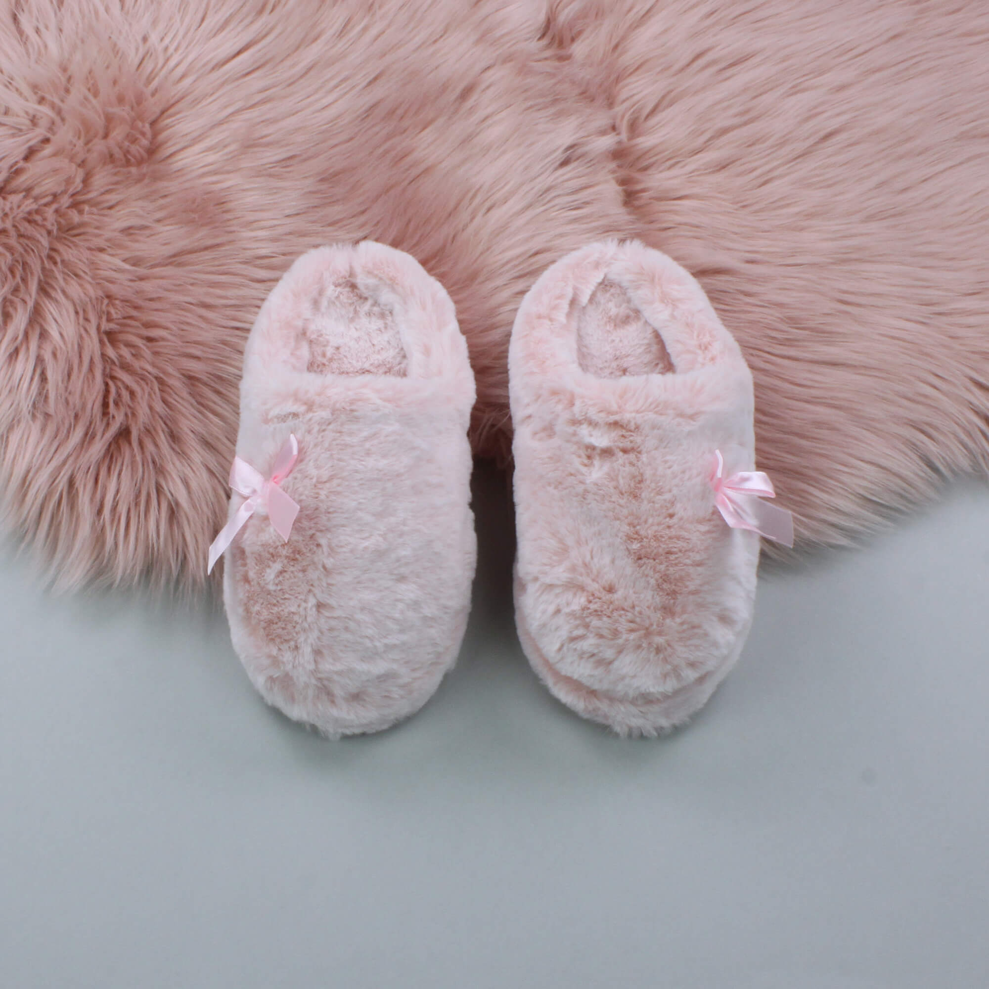 Pink AJVANI Pink Fluffy Mule Slippers, Image 4 of 6