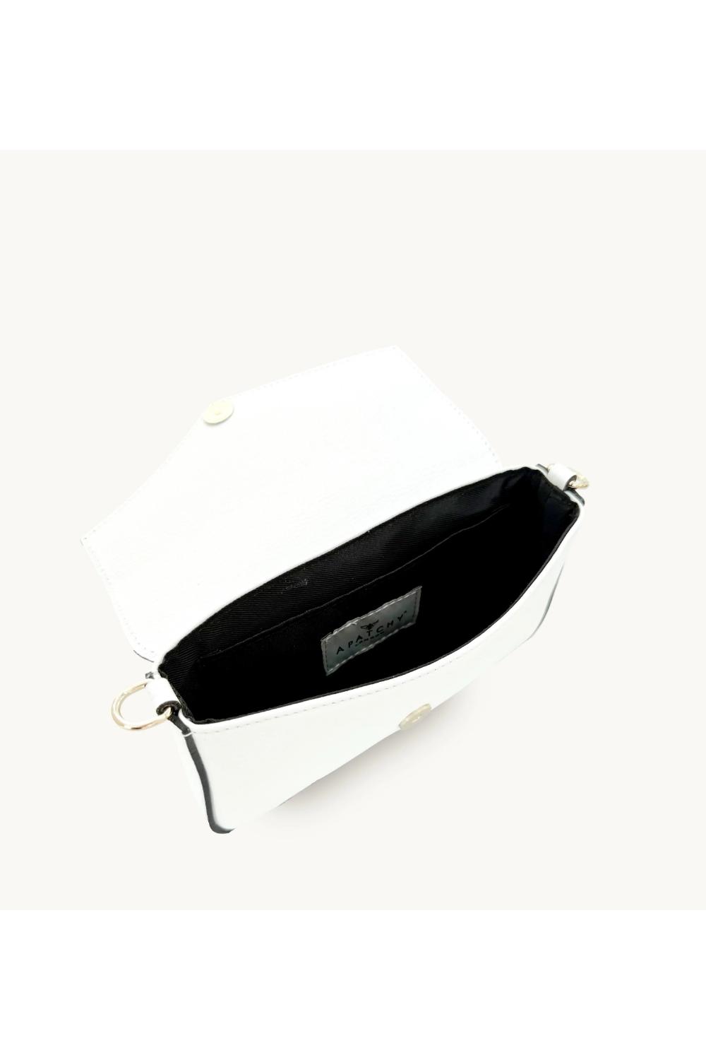 White The Munro White Leather Shoulder Bag, Image 5 of 7