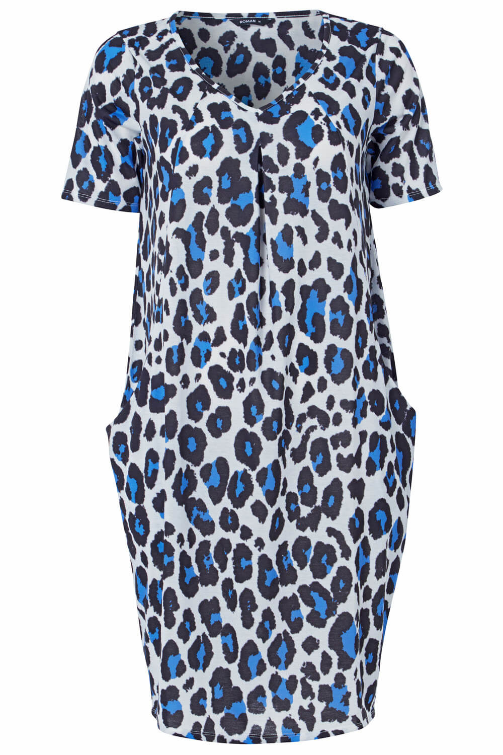Blue Animal Print Slouch Dress , Image 6 of 5