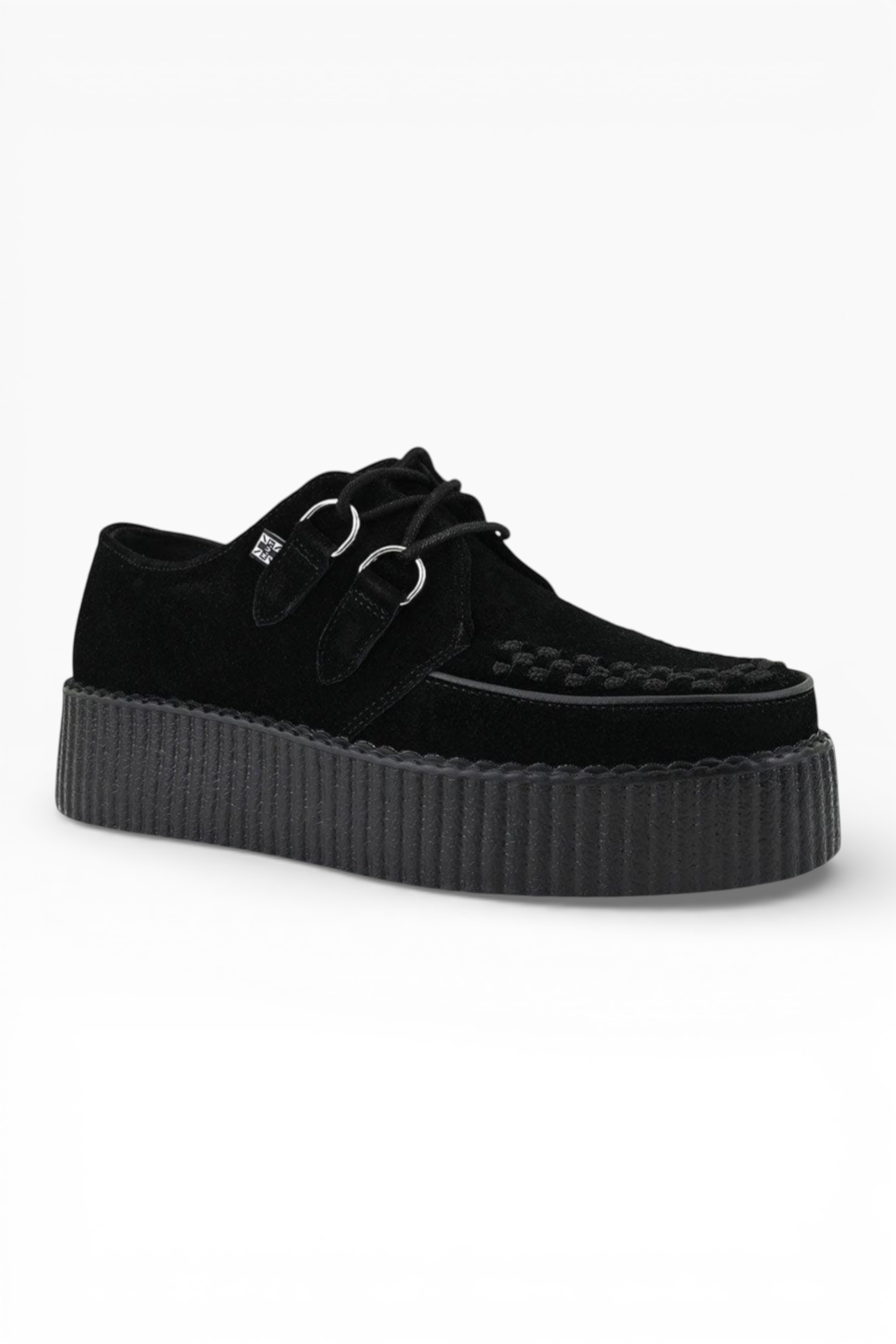 Black TUK Footwear Black Viva High Creeper Goth Shoes - AV7757, Image 2 of 7