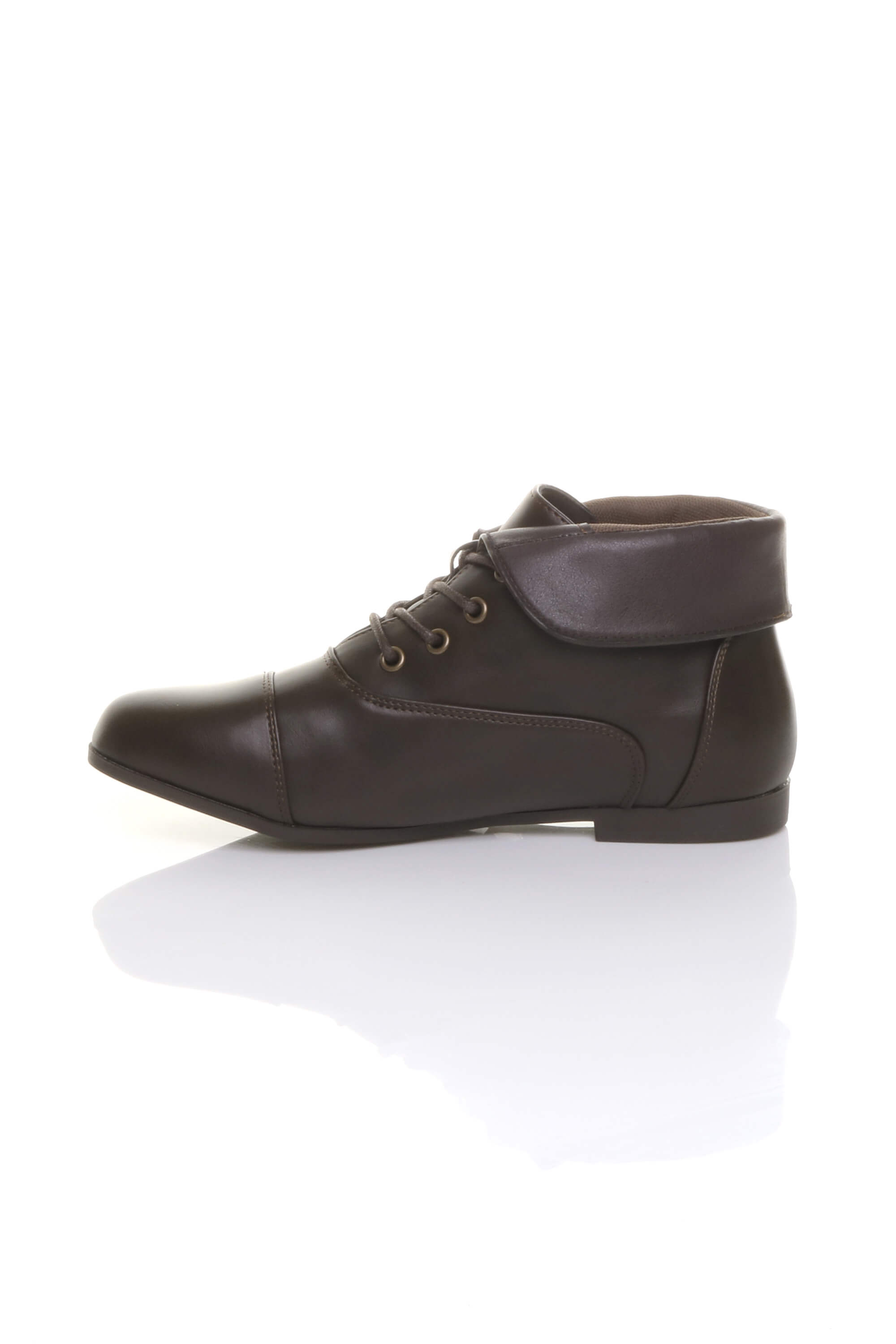 Brown AJVANI Brown Pixie Granny Ankle Boots, Image 3 of 5