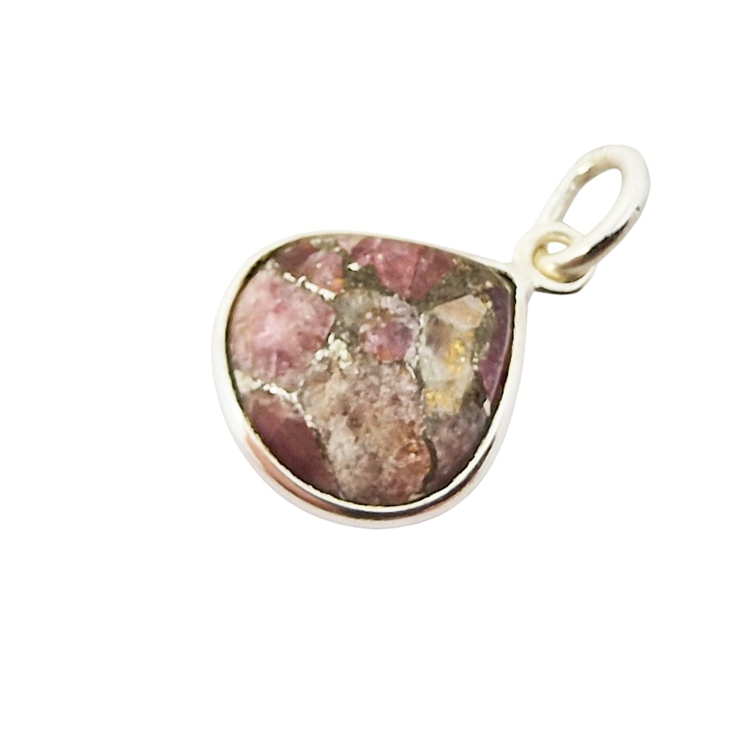 Pink Sterling Silver Pink Tourmaline October Birthstone Pendant Charm