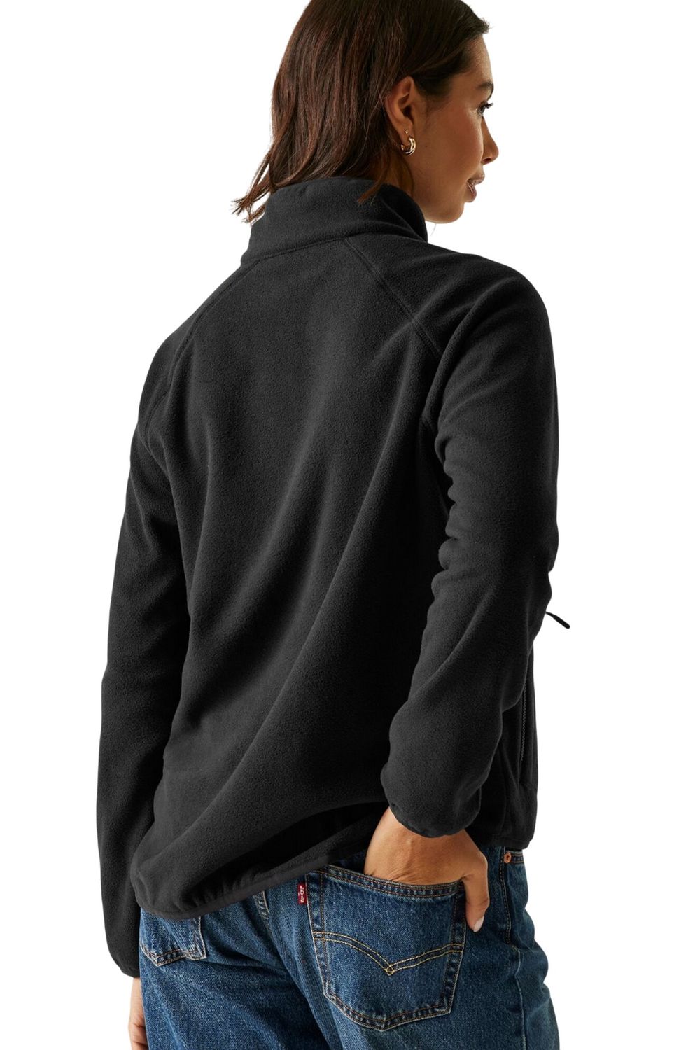 Black Frankie Full Zip Fleece Jacket, Image 5 of 6