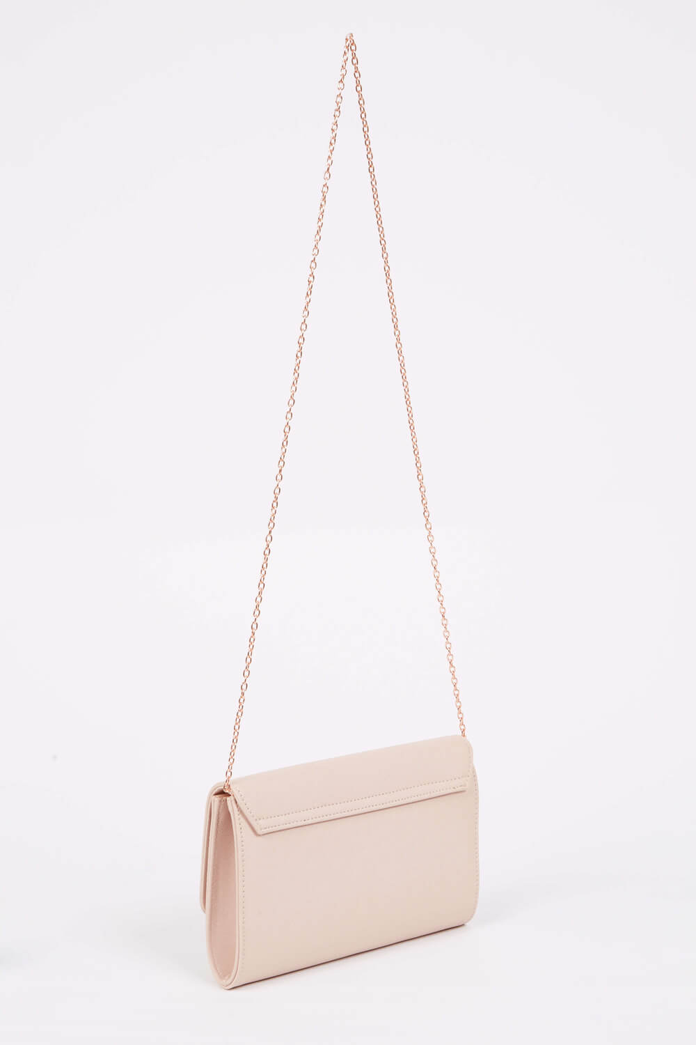 Rose Gold Metal Bar Foldover Clutch Bag, Image 4 of 4