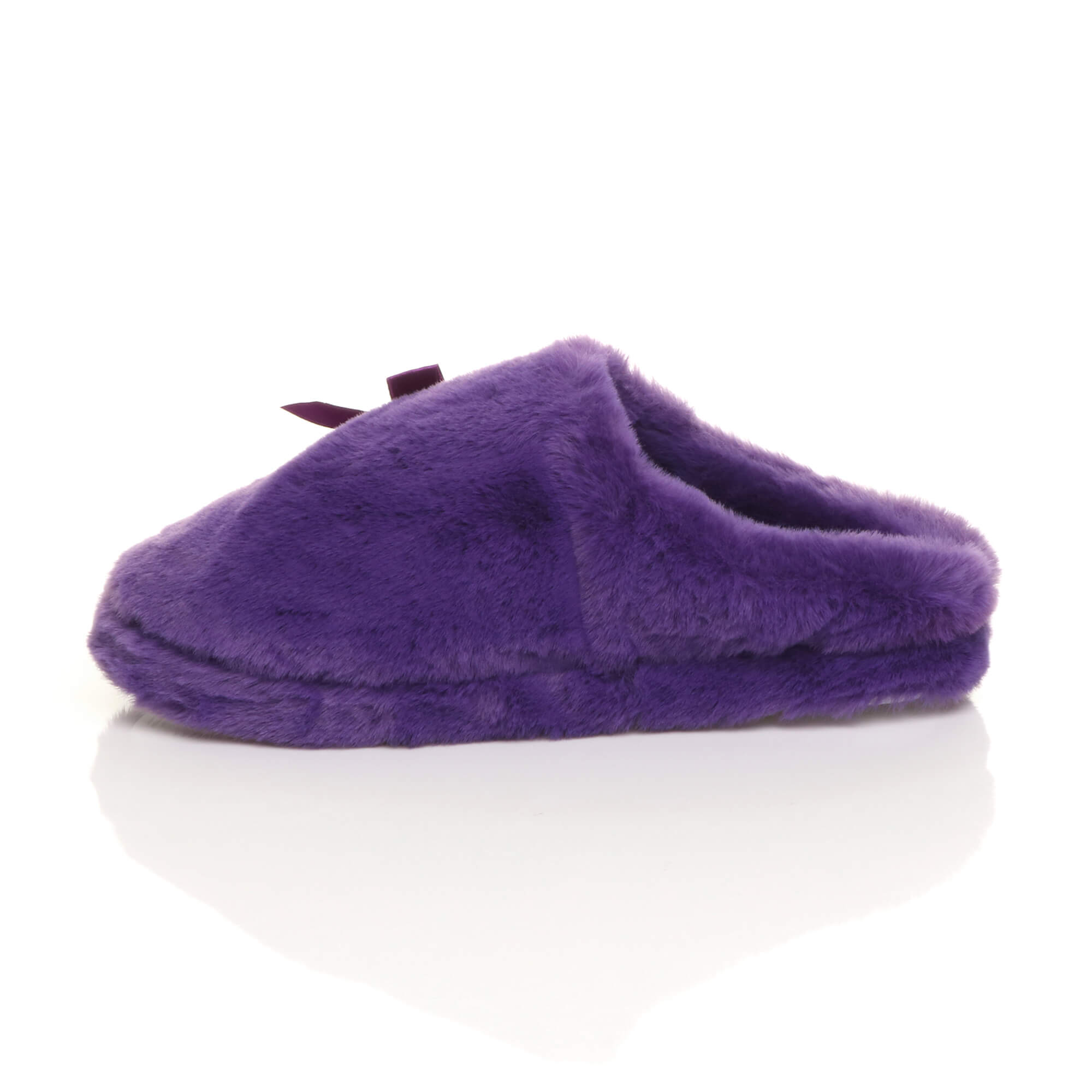 Purple AJVANI Purple Fluffy Mule Slippers, Image 3 of 6