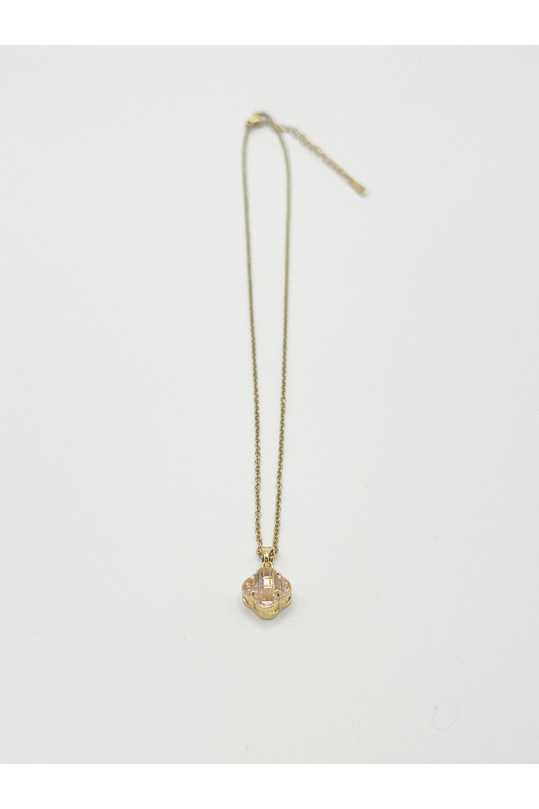 Gold Blush Clover Crystal Pendant Necklace - Gift Boxed, Image 5 of 5