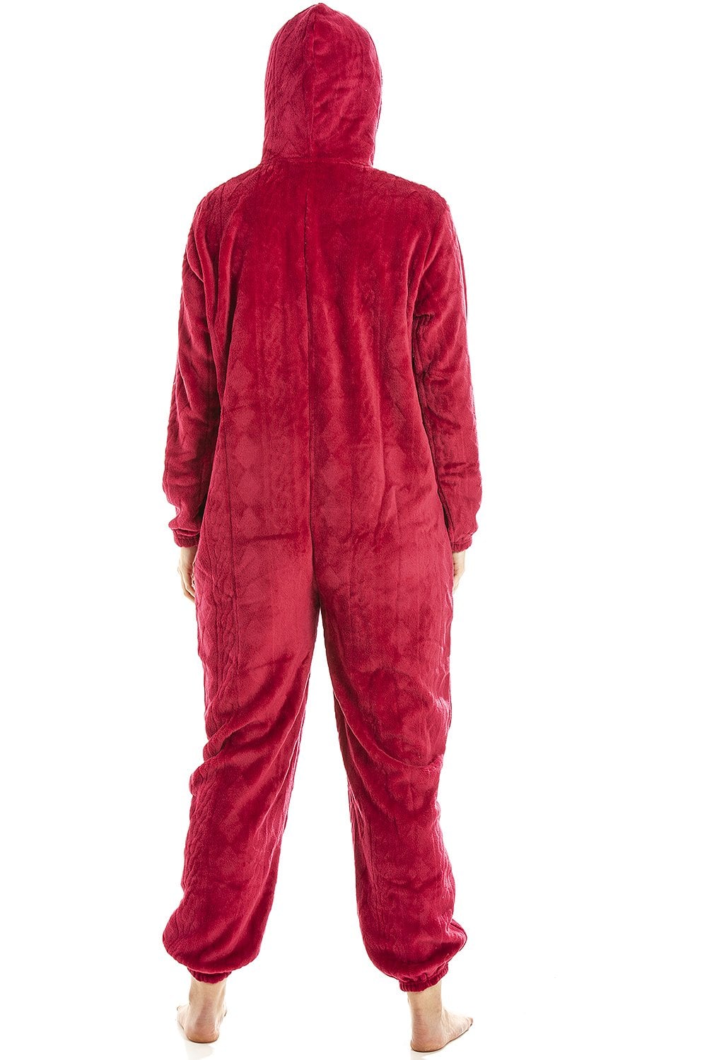 Magenta Camille Lingerie Magenta Supersoft Hooded Onesie, Image 6 of 6
