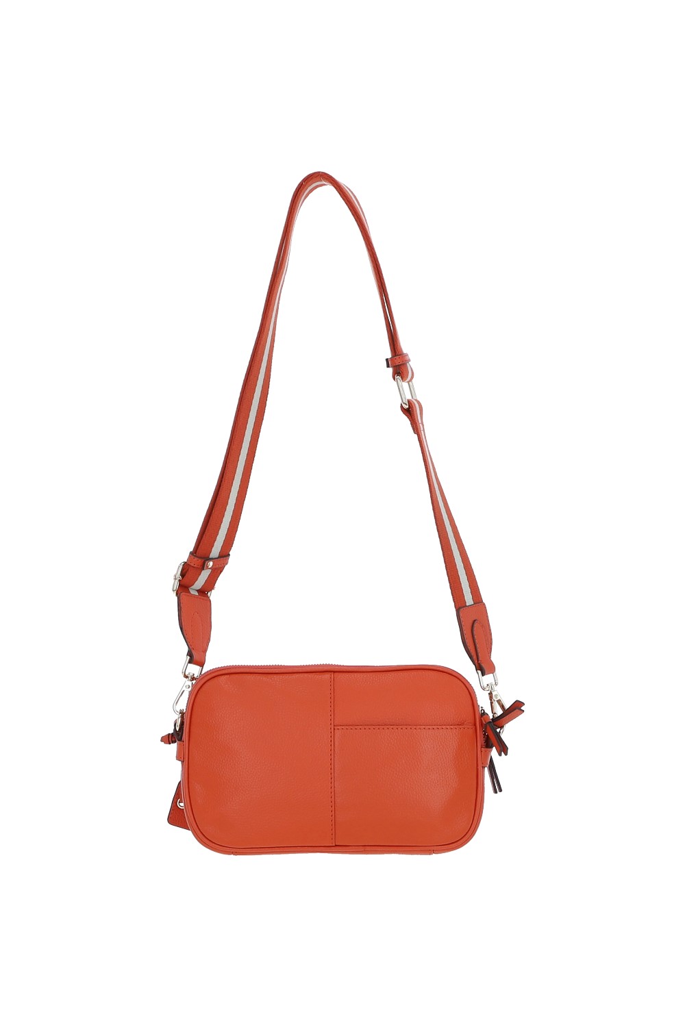 Orange 'Sogno di Cuoio' Compact Twin Zip Crossbody Bag, Image 4 of 4