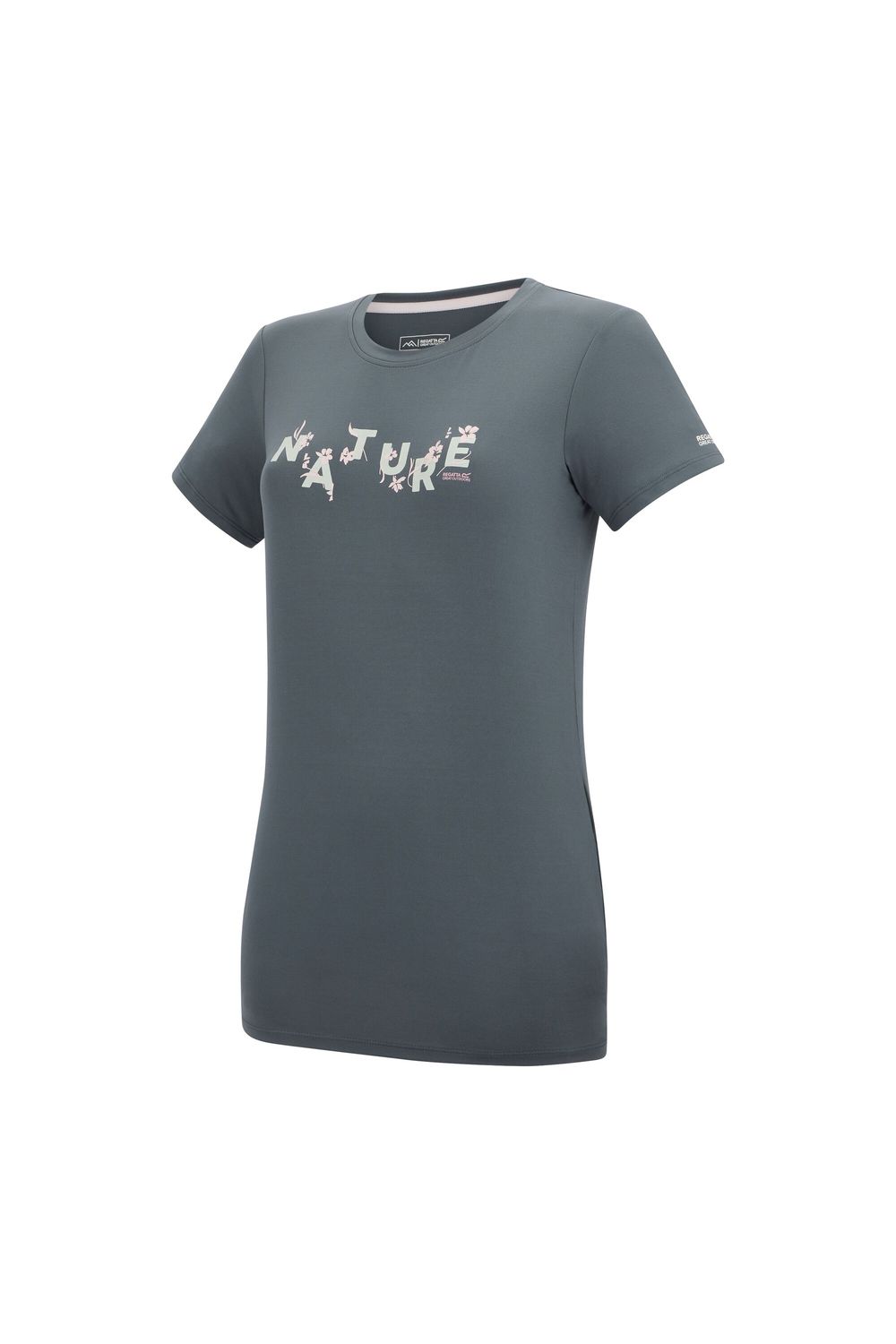 Grey Fingal Flowers Stretch TShirt, Image 3 of 3