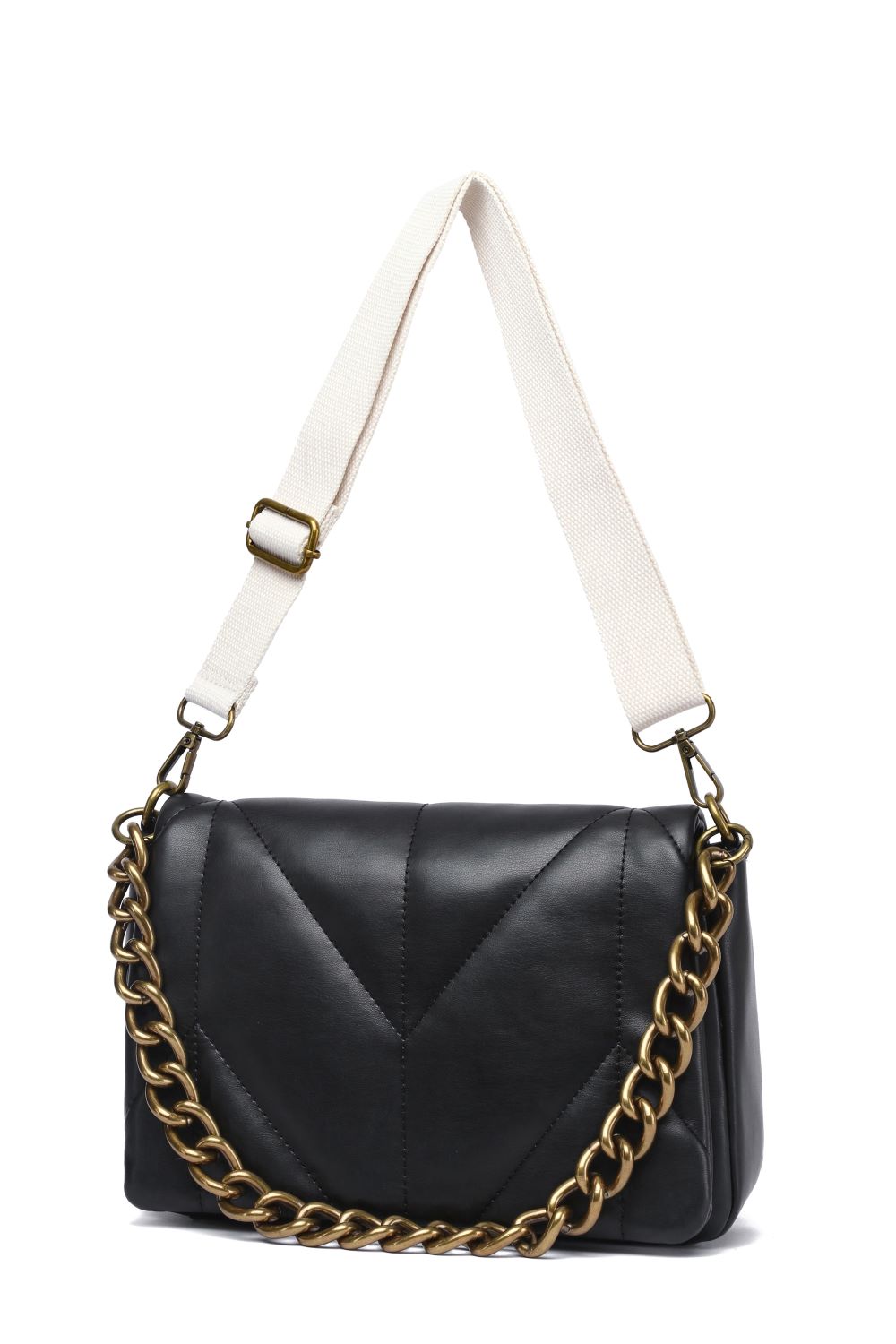 Black Chain Detail Cross Body Bag, Image 1 of 2