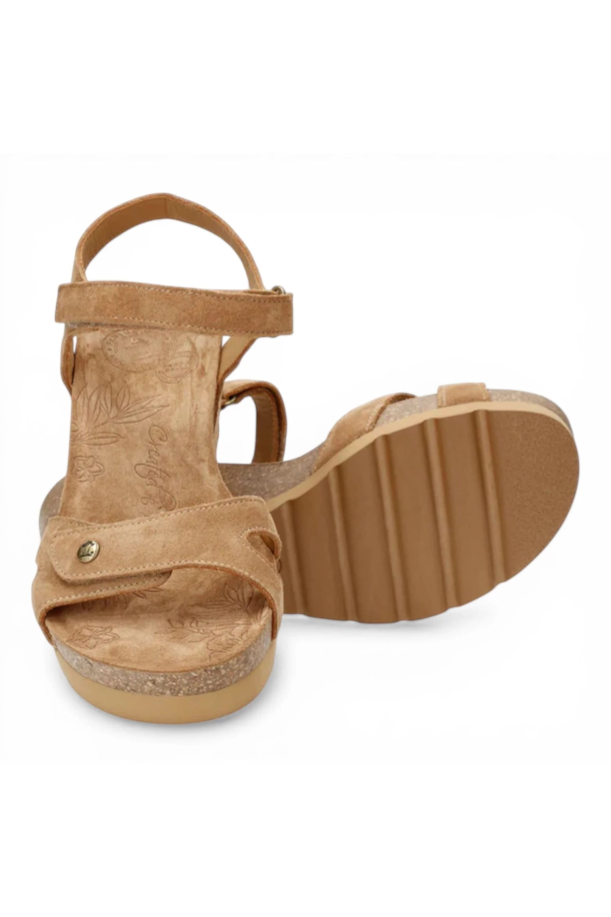 Brown Womens Cushioned Wedge Sandals-Julia B74, Image 4 of 8