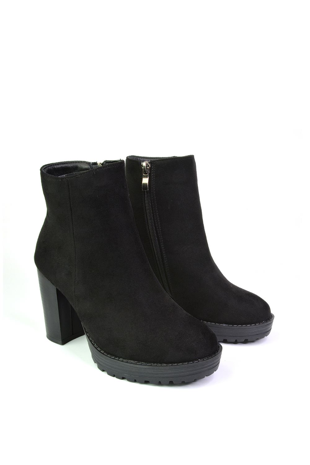 Black 'Cole' Ankle Boots With Platform Heel, Image 4 of 5