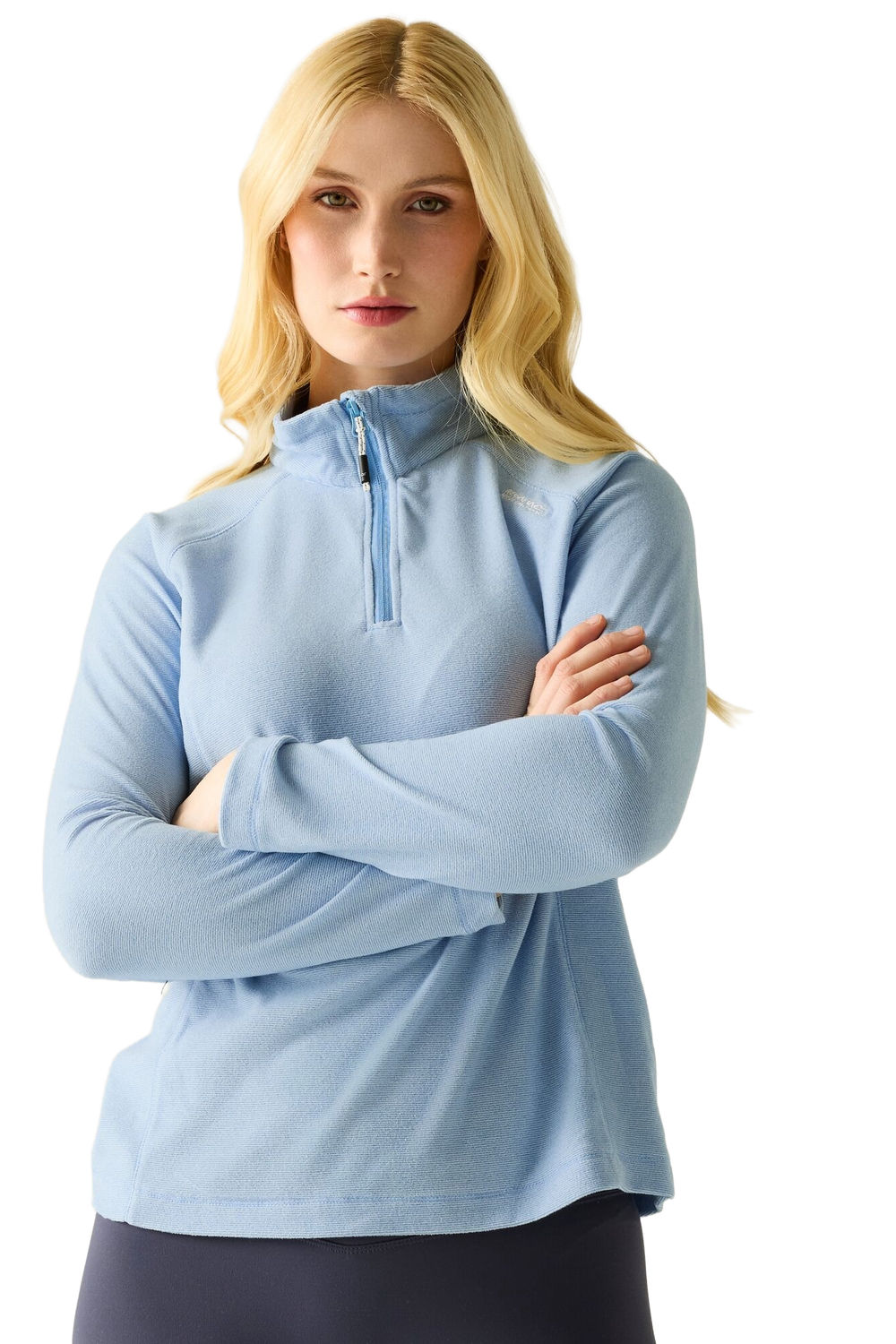 Light Denim Great Outdoors Montes Half Zip Fleece Top, Image 4 of 4