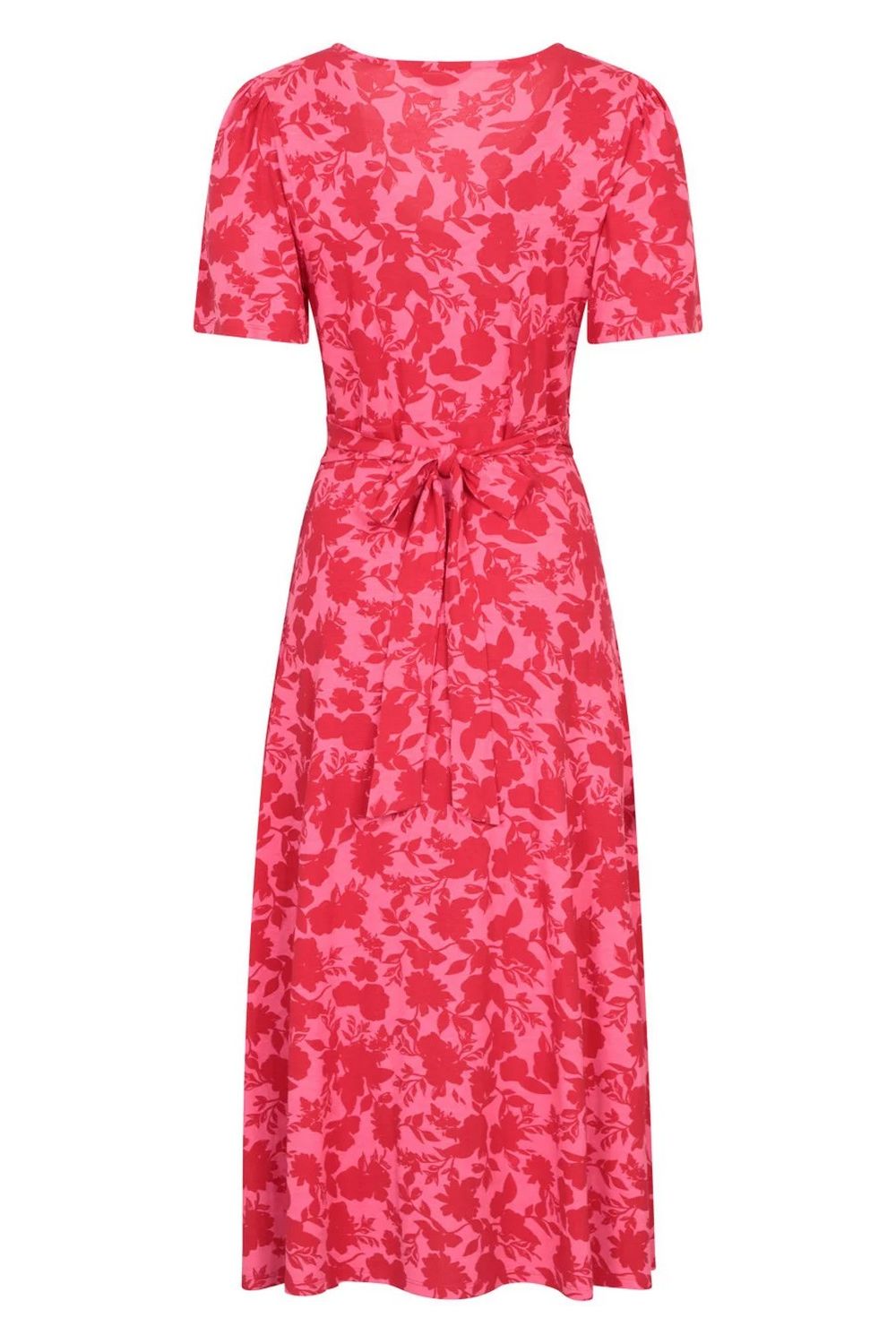Coral Como Flowers Midi Dress, Image 2 of 5
